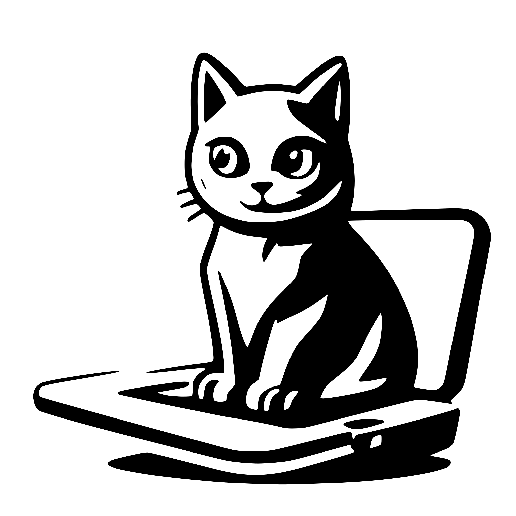 AI-generated SVG of 'cat laptop'