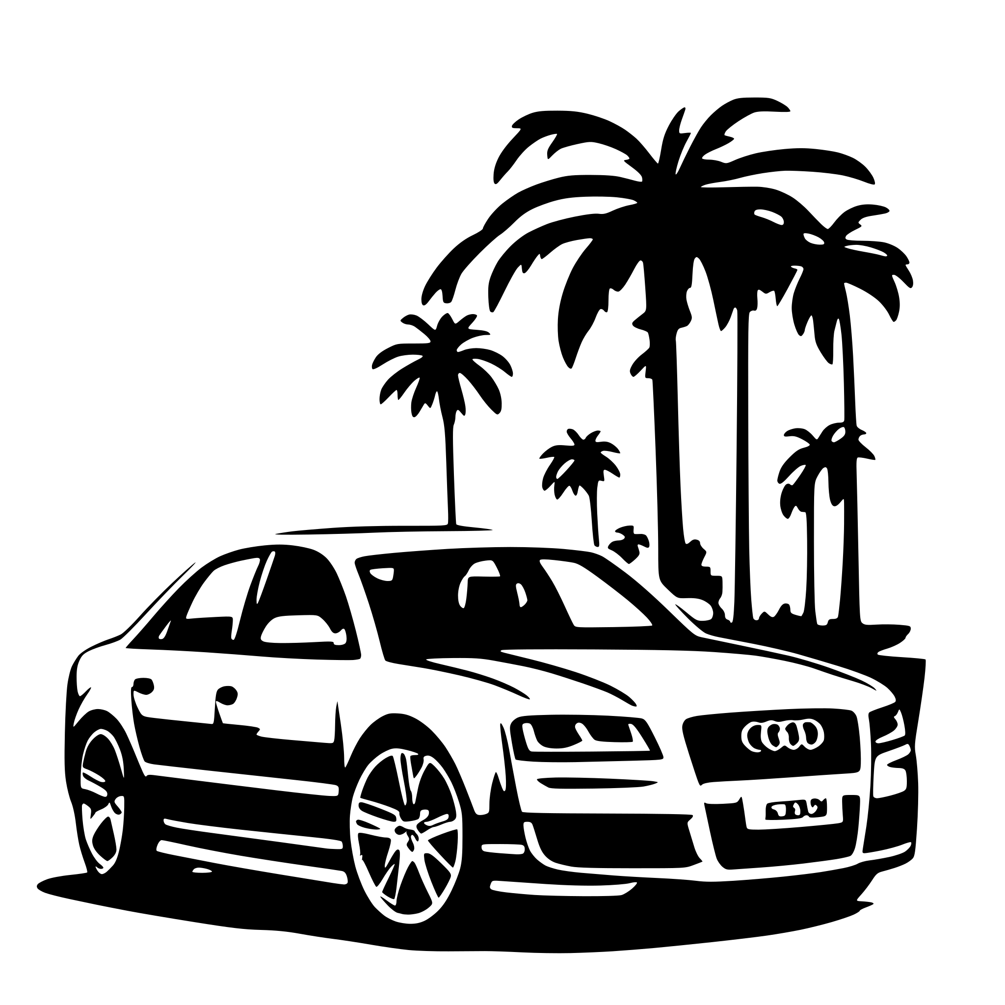 AI-generated SVG of 'audi s8'