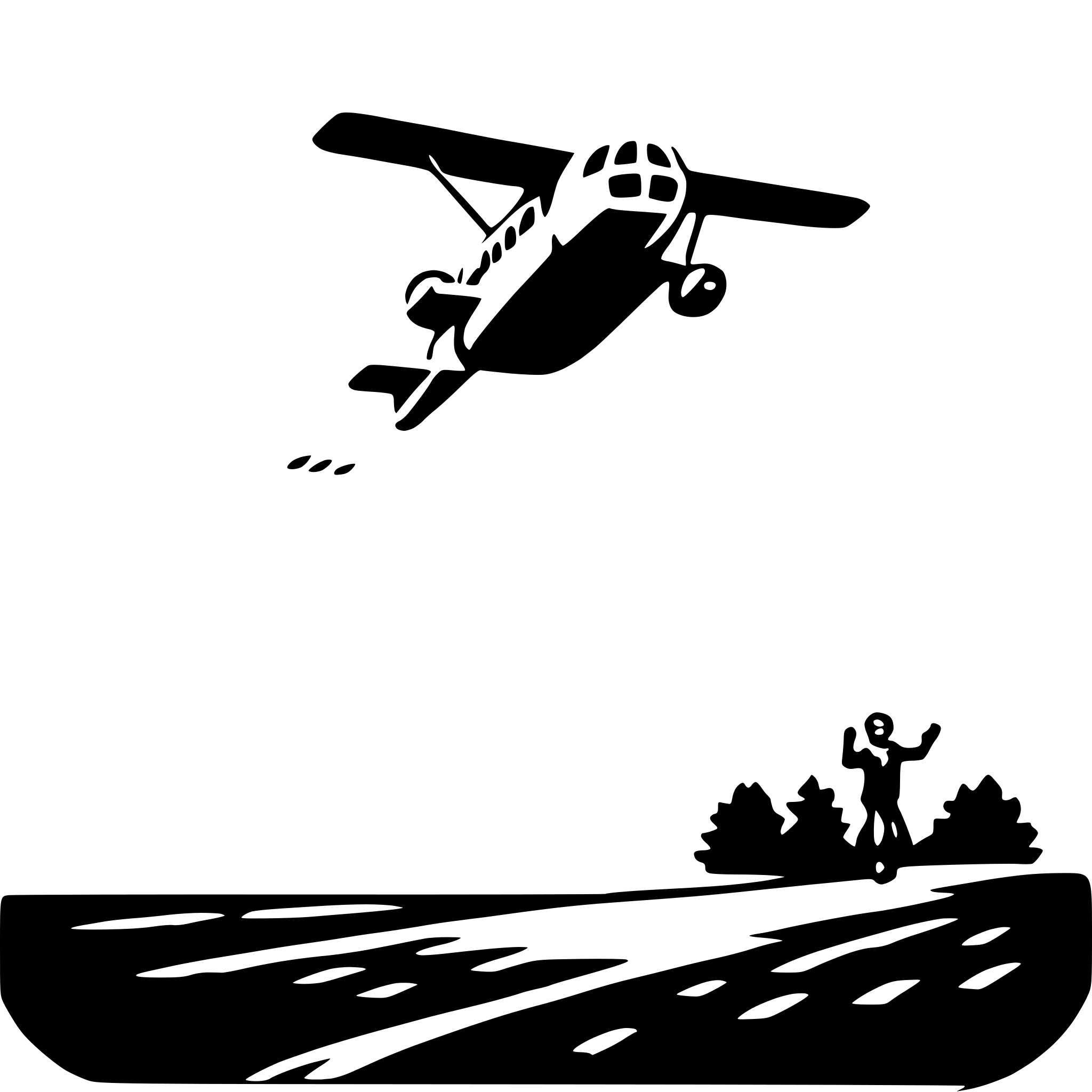 AI-generated SVG of a parachuting from plane