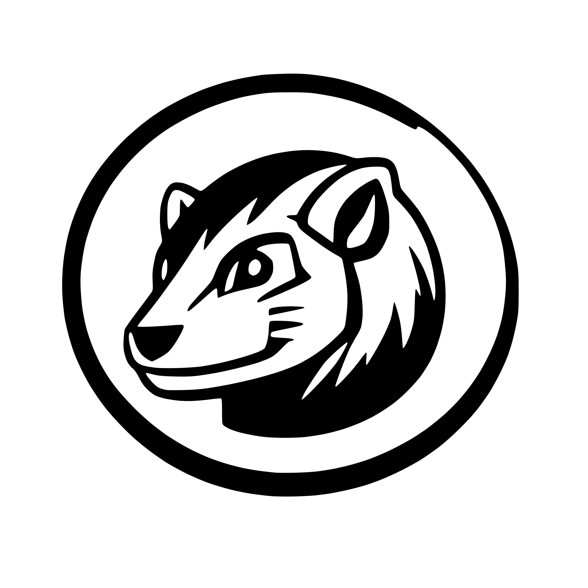 AI-generated SVG of a Geometric ferret head logo