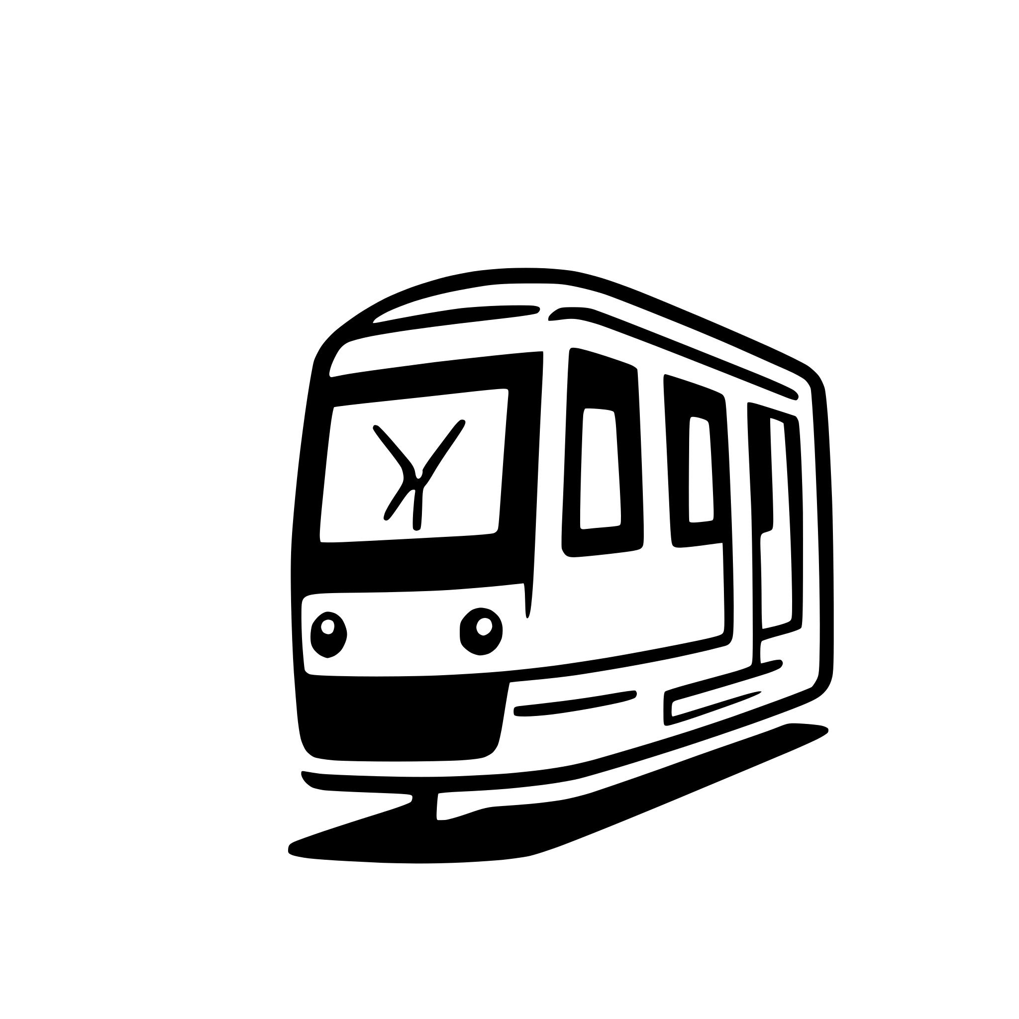 AI-generated SVG of a Create a minimalist vector icon of a Geneva TPG tram merged with a clock. The tram should be in TPG's signature orange color (#FF6600) with a clean, modern design. The clock face should be cleverly integrated into the front window of the tram. The design should be simple enough to work as a favicon while maintaining recognizable details. The tram should be viewed from a slight side angle, with geometric shapes and clean lines. The clock hands should be set to 3:00 for maximum clarity. Include su