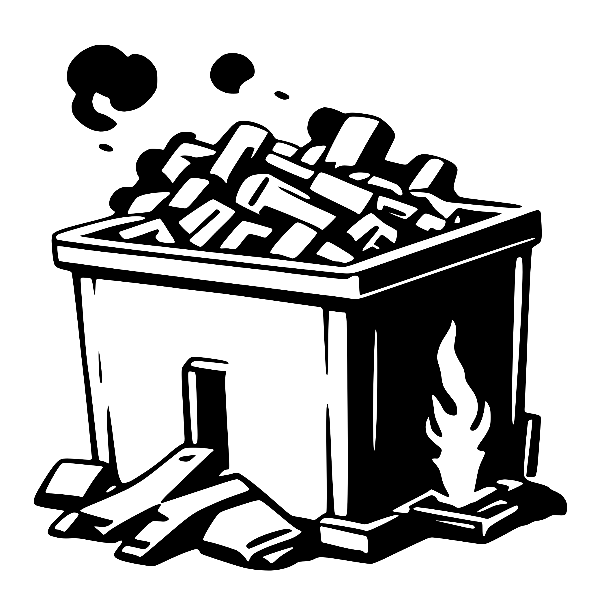 AI-generated SVG of a dumpster fire
