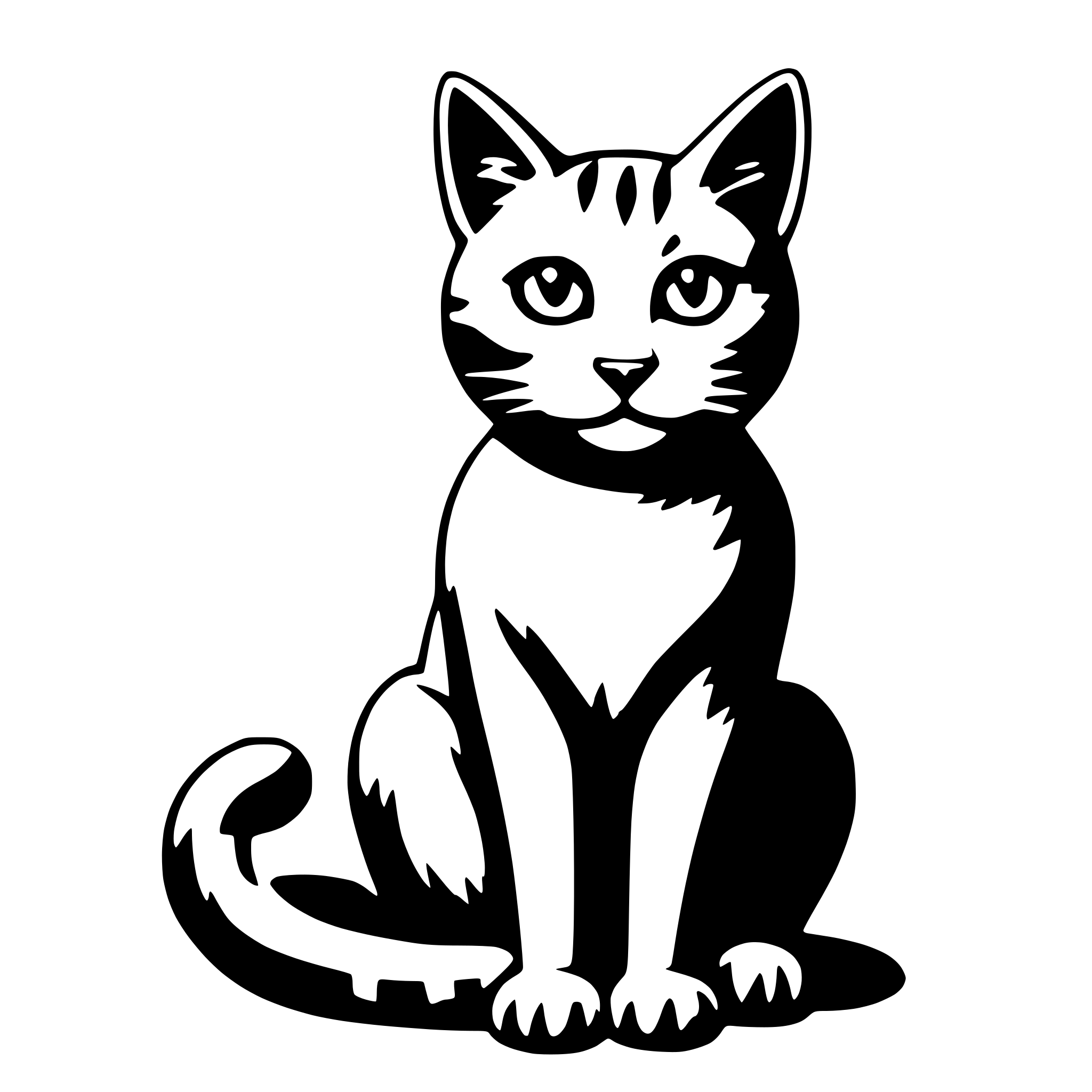 AI-generated SVG of 'cat'