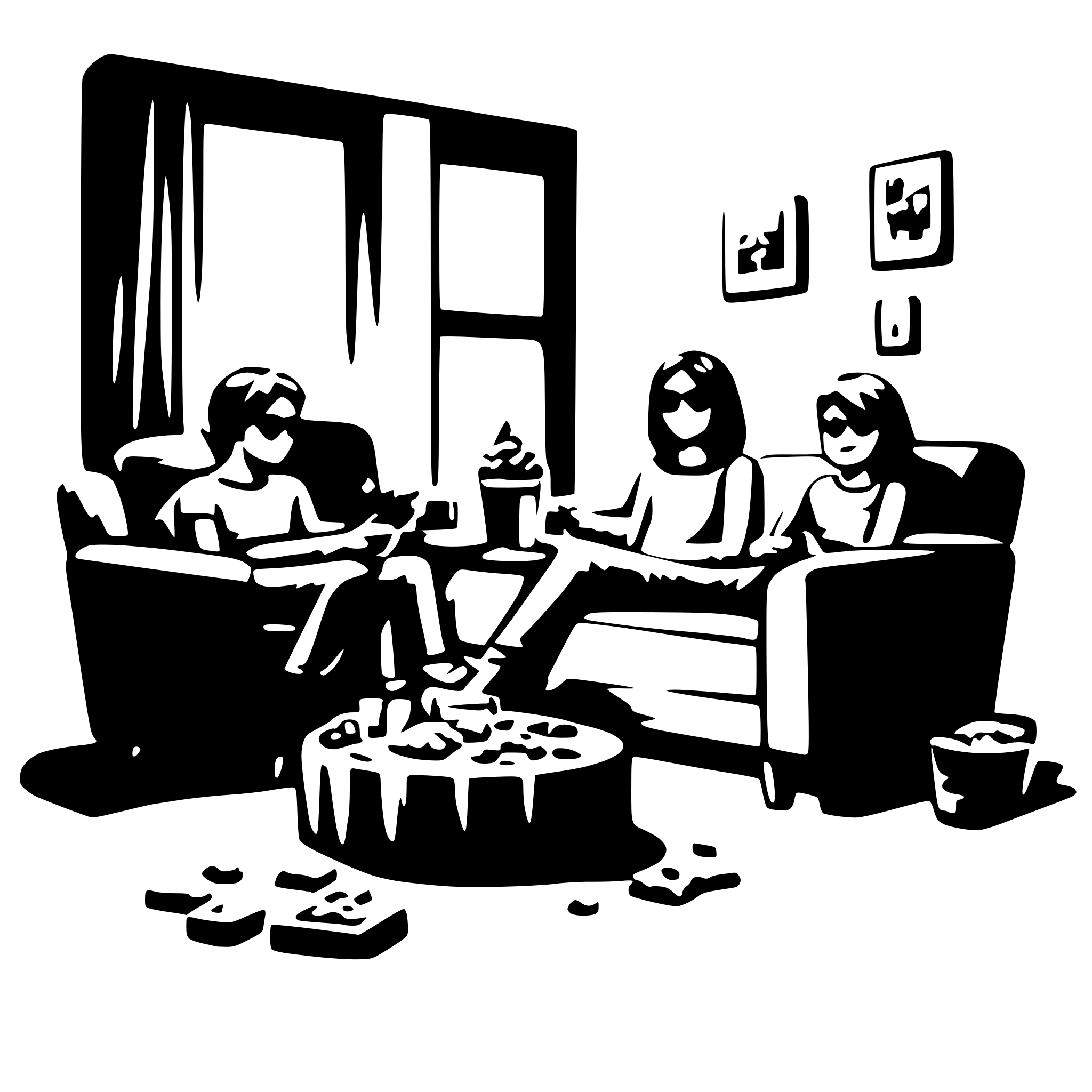 AI-generated SVG of 'Movie Night at home'