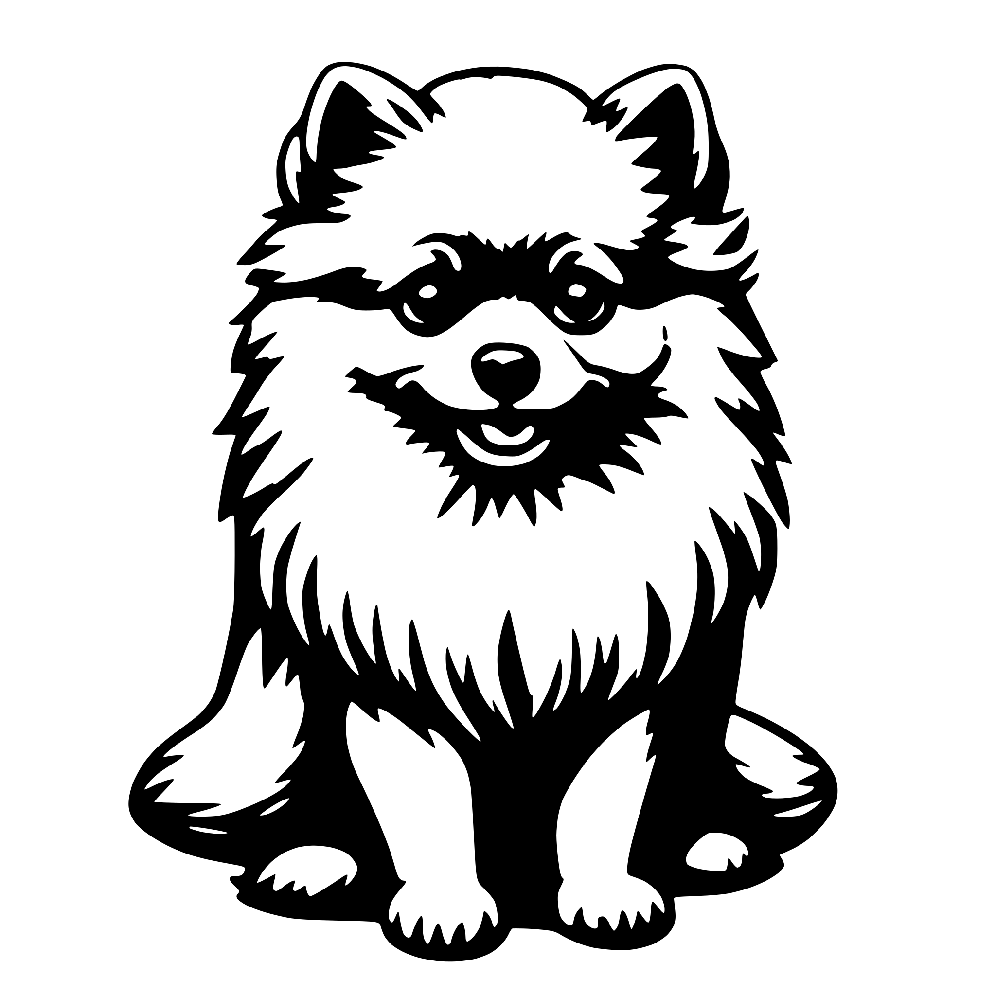 AI-generated SVG of 'A Pomeranian'