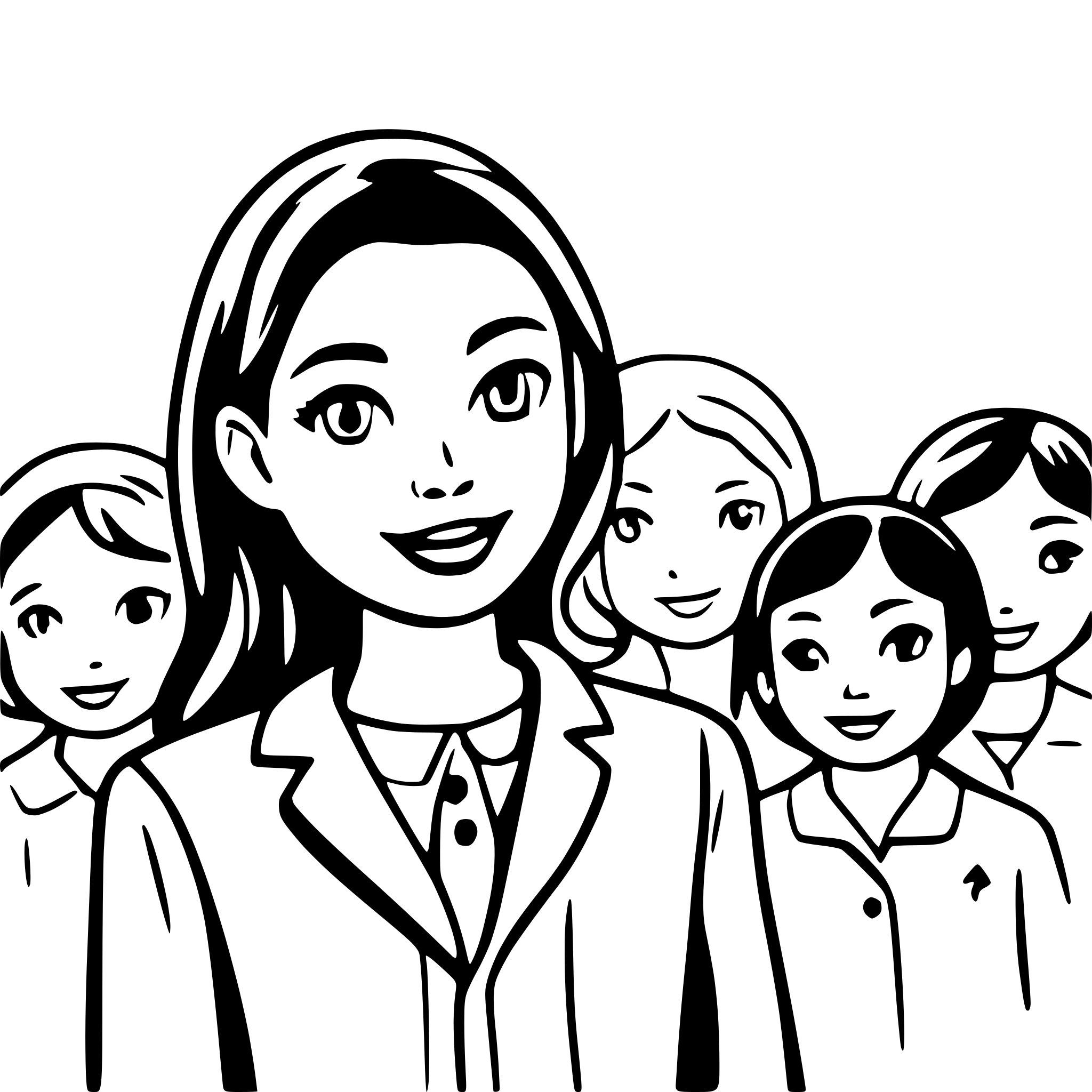 AI-generated SVG of a educator says goodbye to 8 children