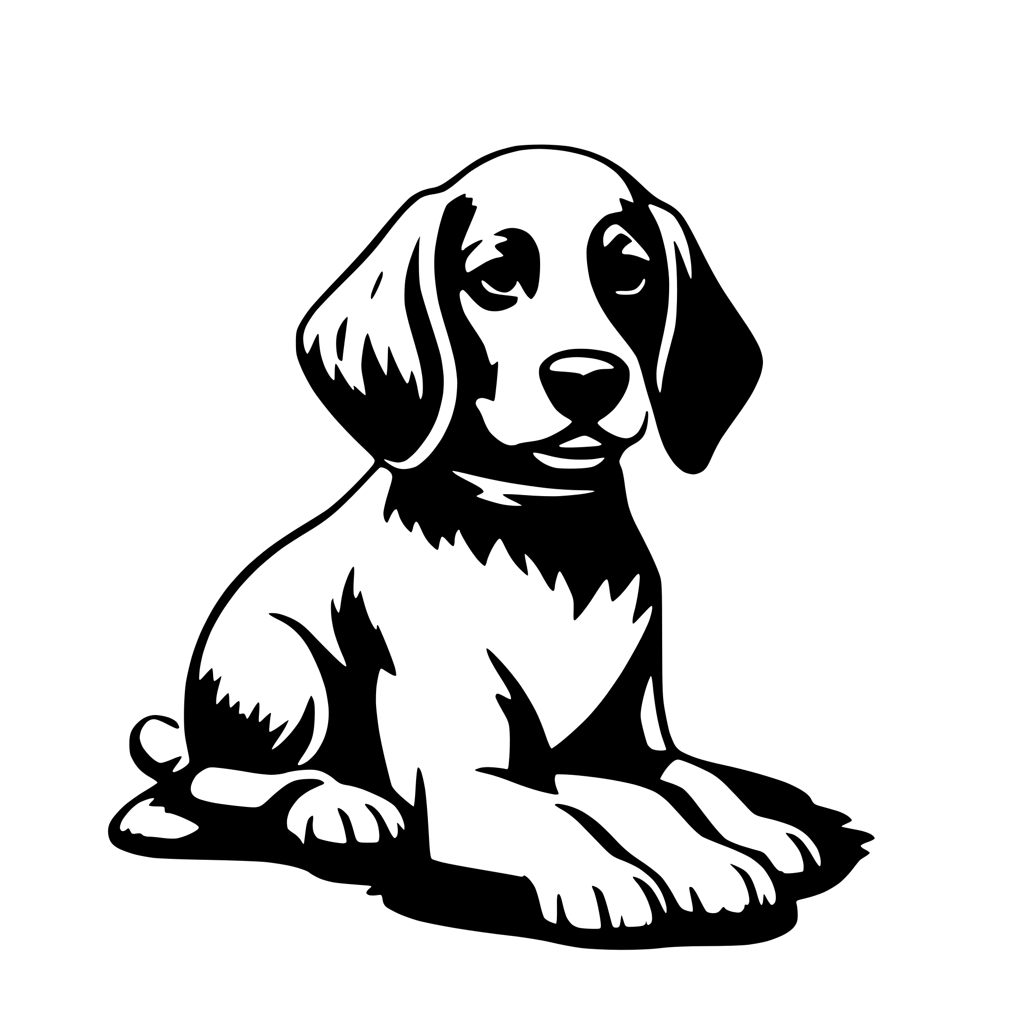 AI-generated SVG of a dog