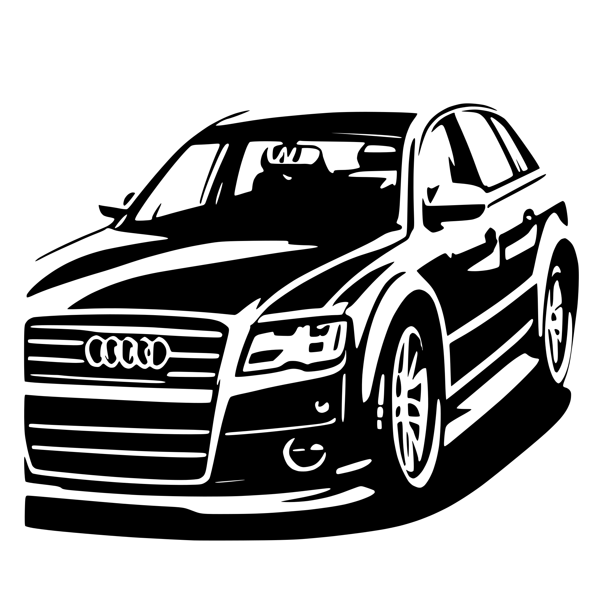 AI-generated SVG of 'audi s8 d2 front view'
