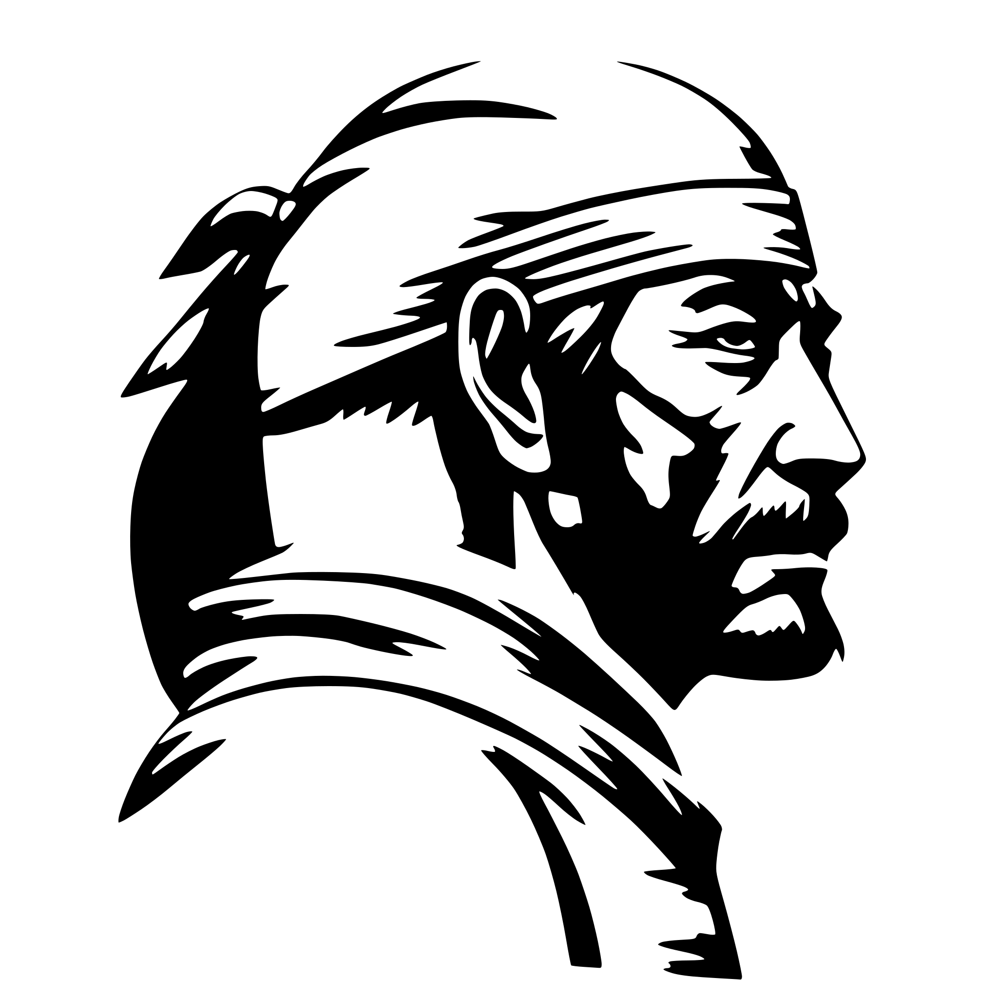 AI-generated SVG of a old samurai, side view, nostalgic