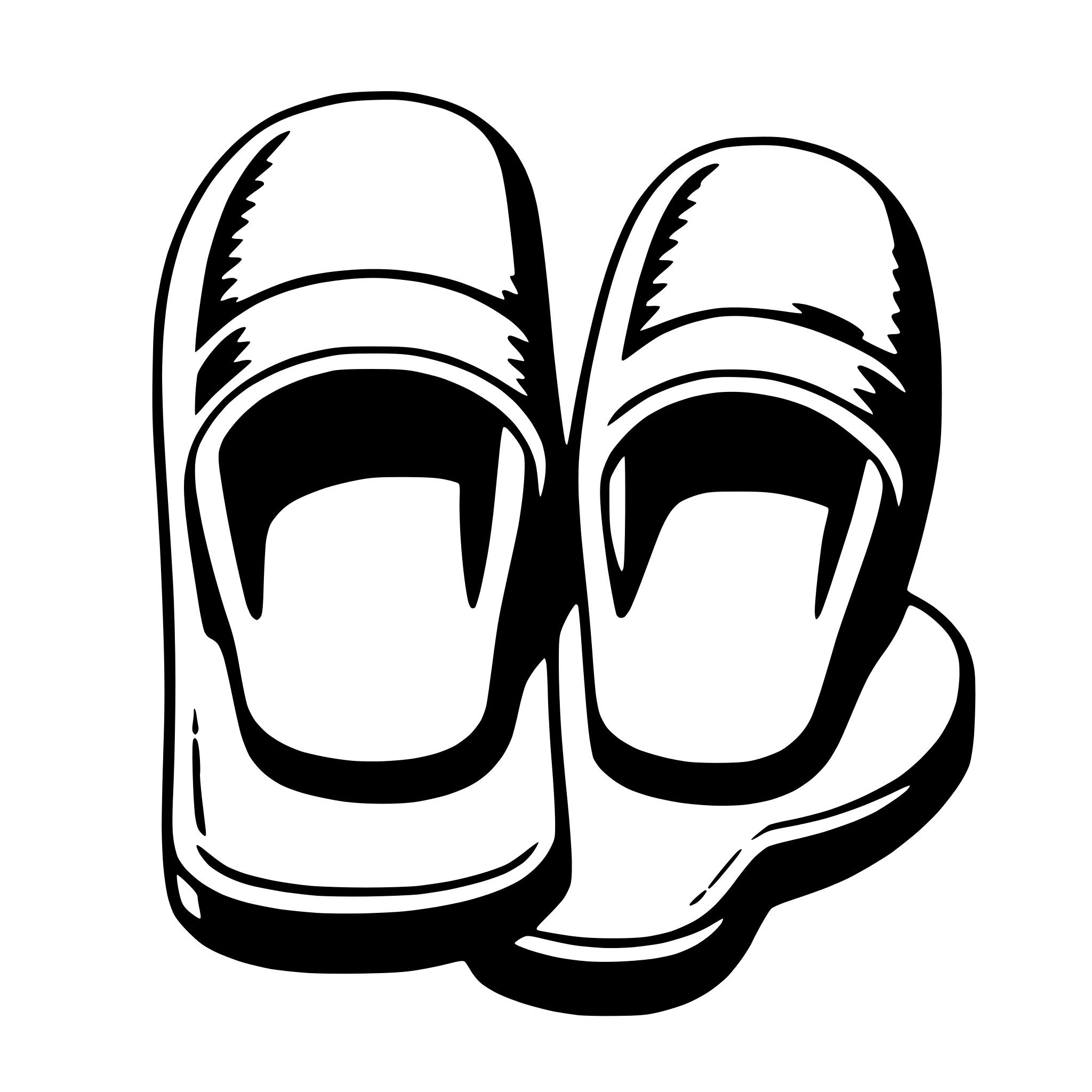 AI-generated SVG of 'slippers'