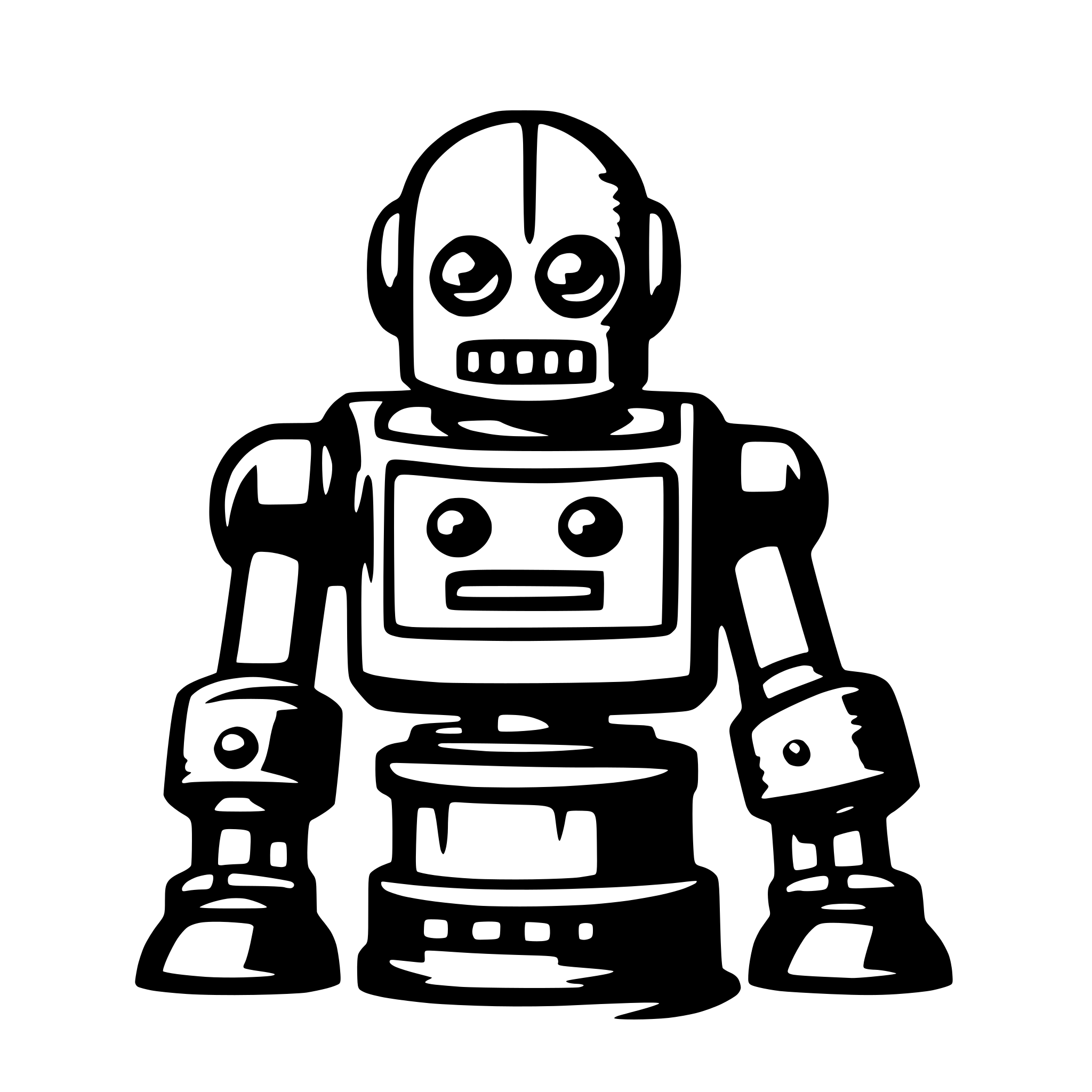 AI-generated SVG of a angry robot