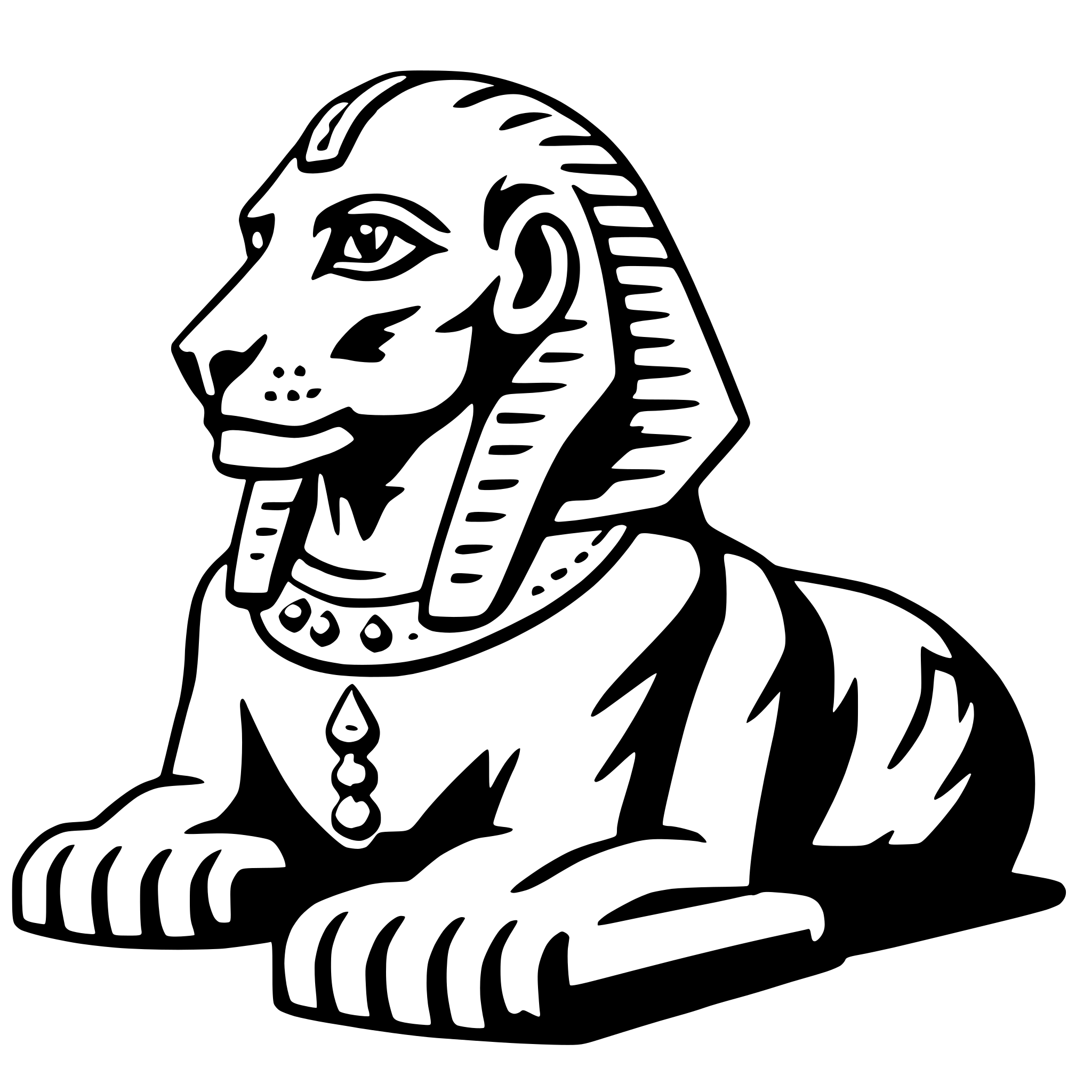 AI-generated SVG of a sphinx