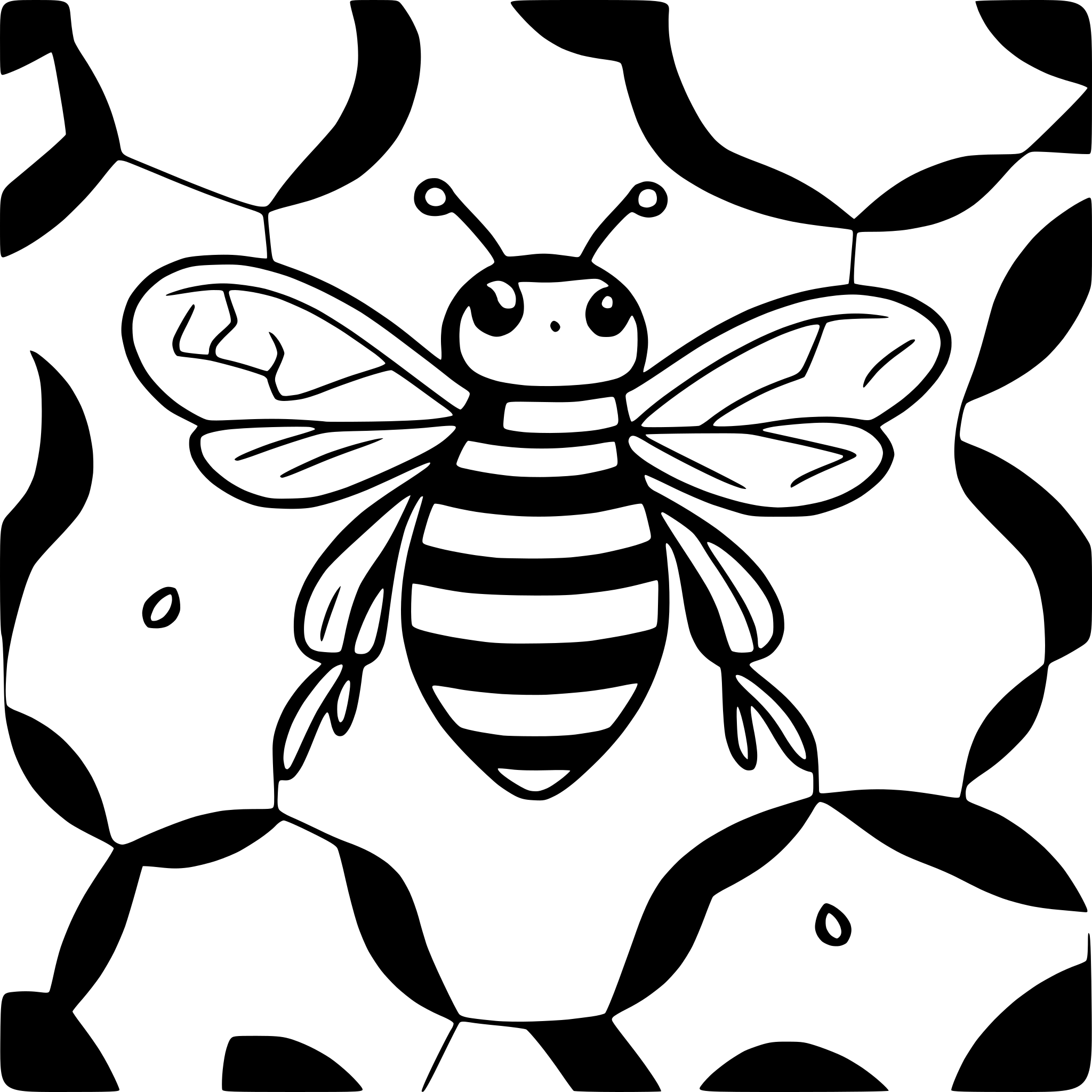 AI-generated SVG of a detailed bee with honeycomb