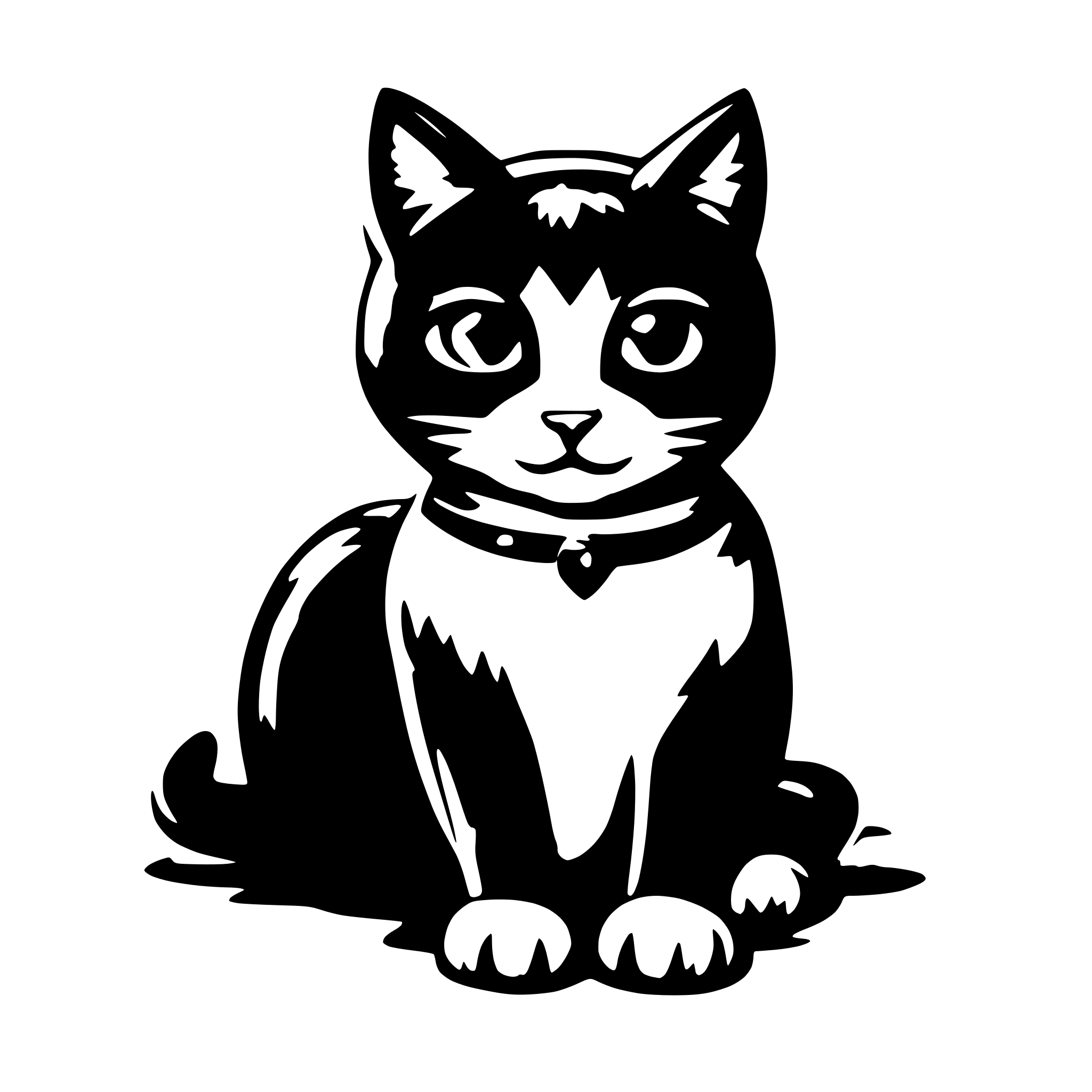 AI-generated SVG of 'Cat batmam'