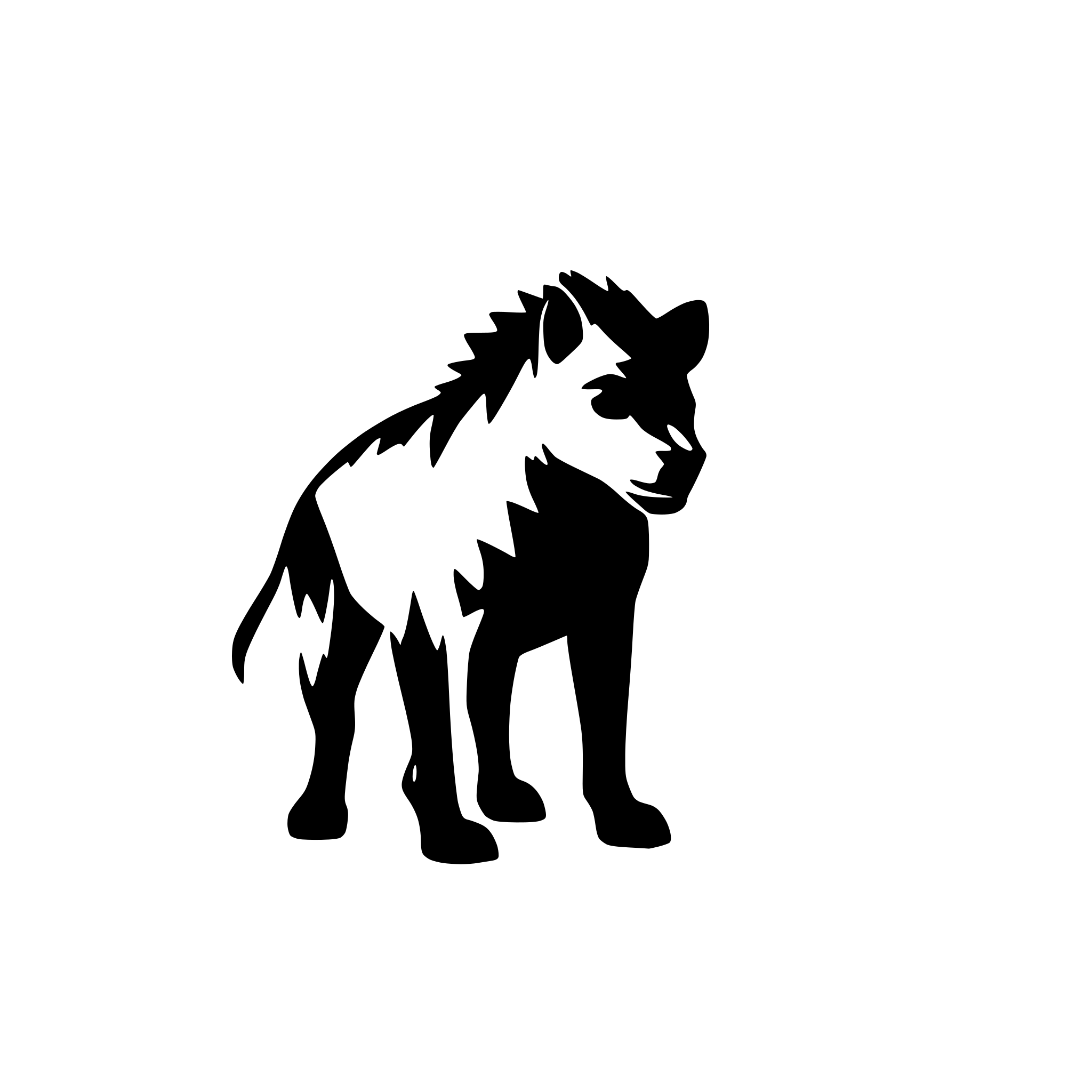 AI-generated SVG of a A Hyena  sihouette