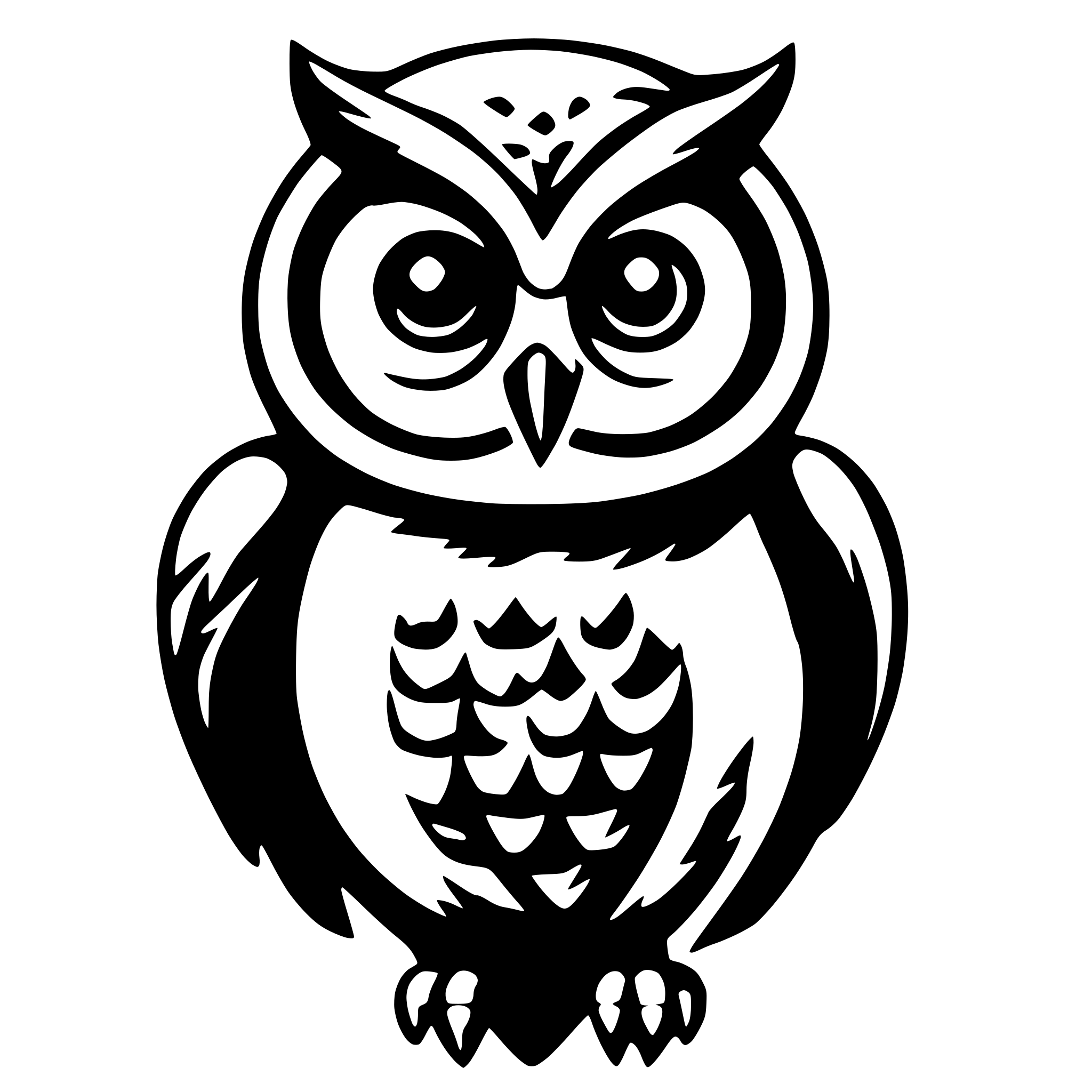 AI-generated SVG of 'OWL MASCOT'