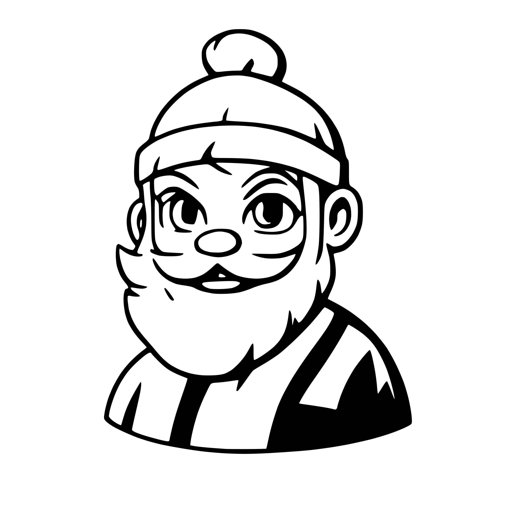 AI-generated SVG of 'santa claus with beard'