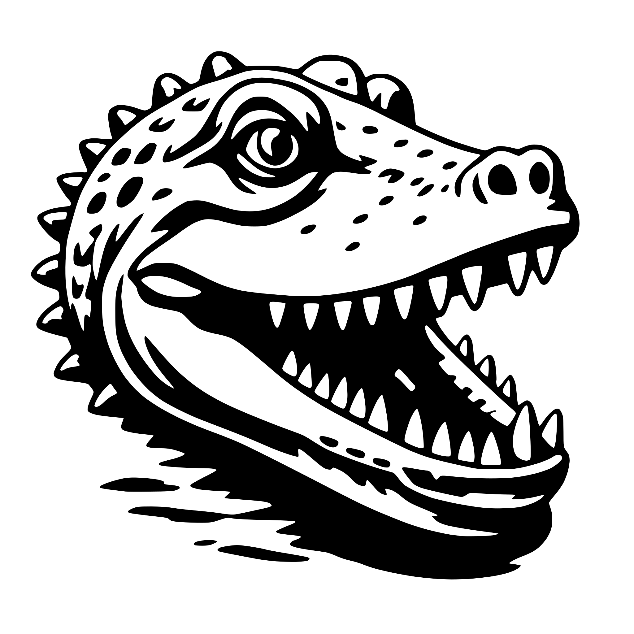 AI-generated SVG of a crocodile