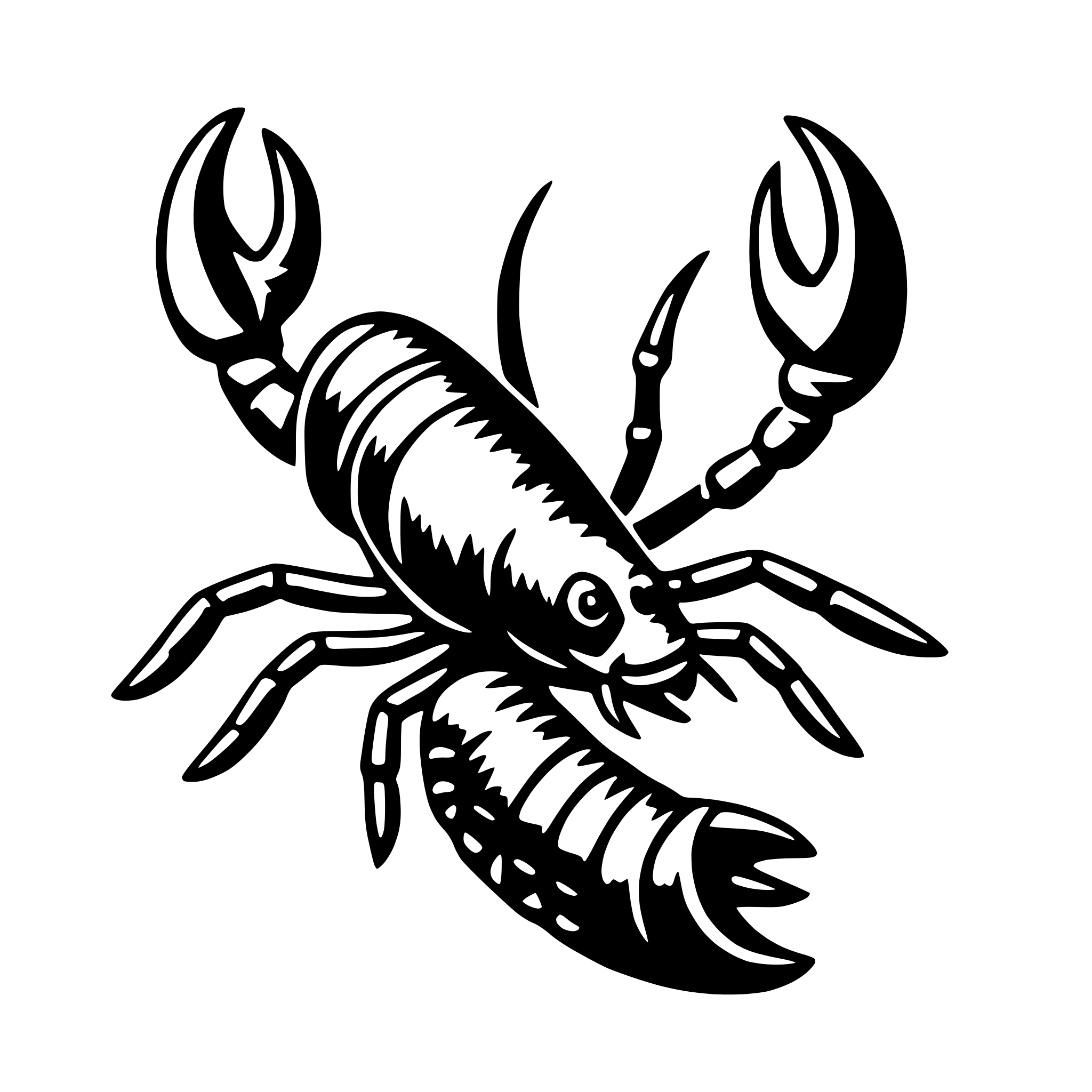 AI-generated SVG of 'lobster'