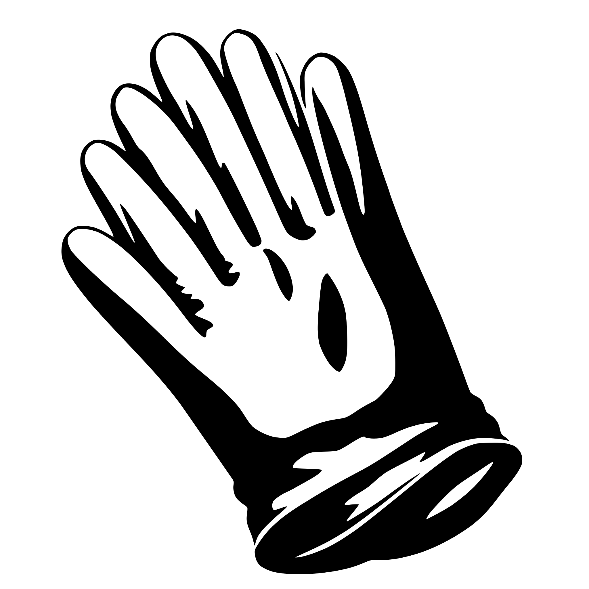 AI-generated SVG of 'satin glove'