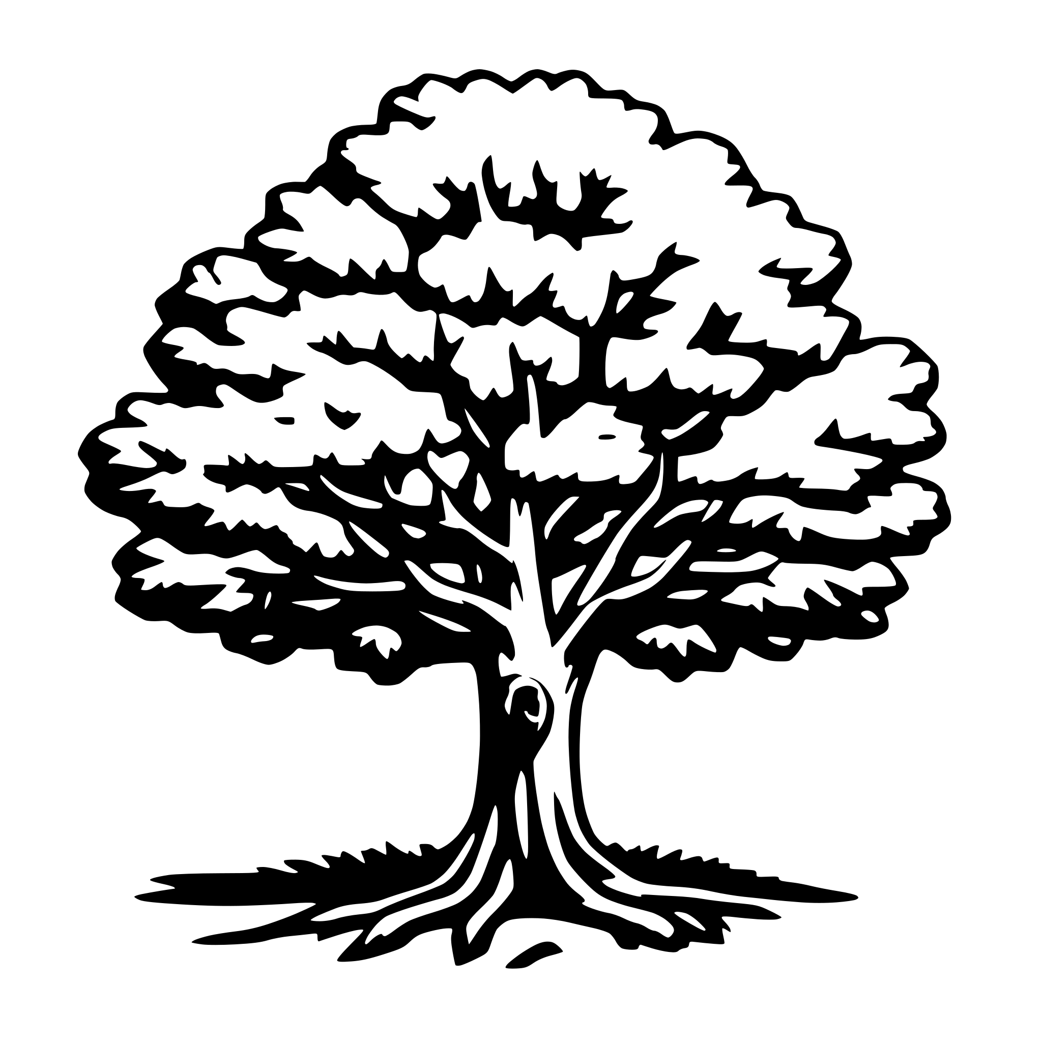 AI-generated SVG of 'an oak tree'