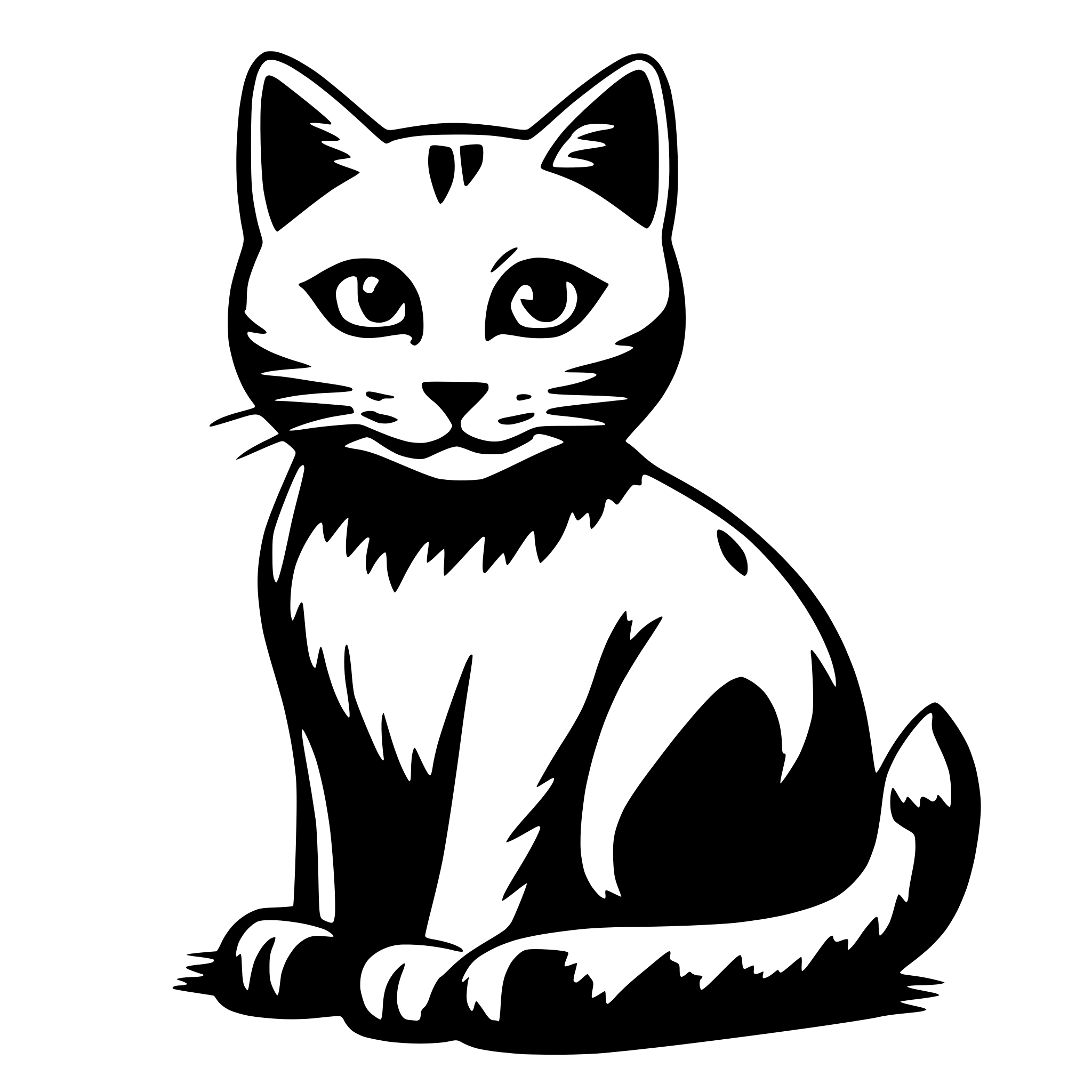 AI-generated SVG of 'Some kind of cat for web security SaaS Product'