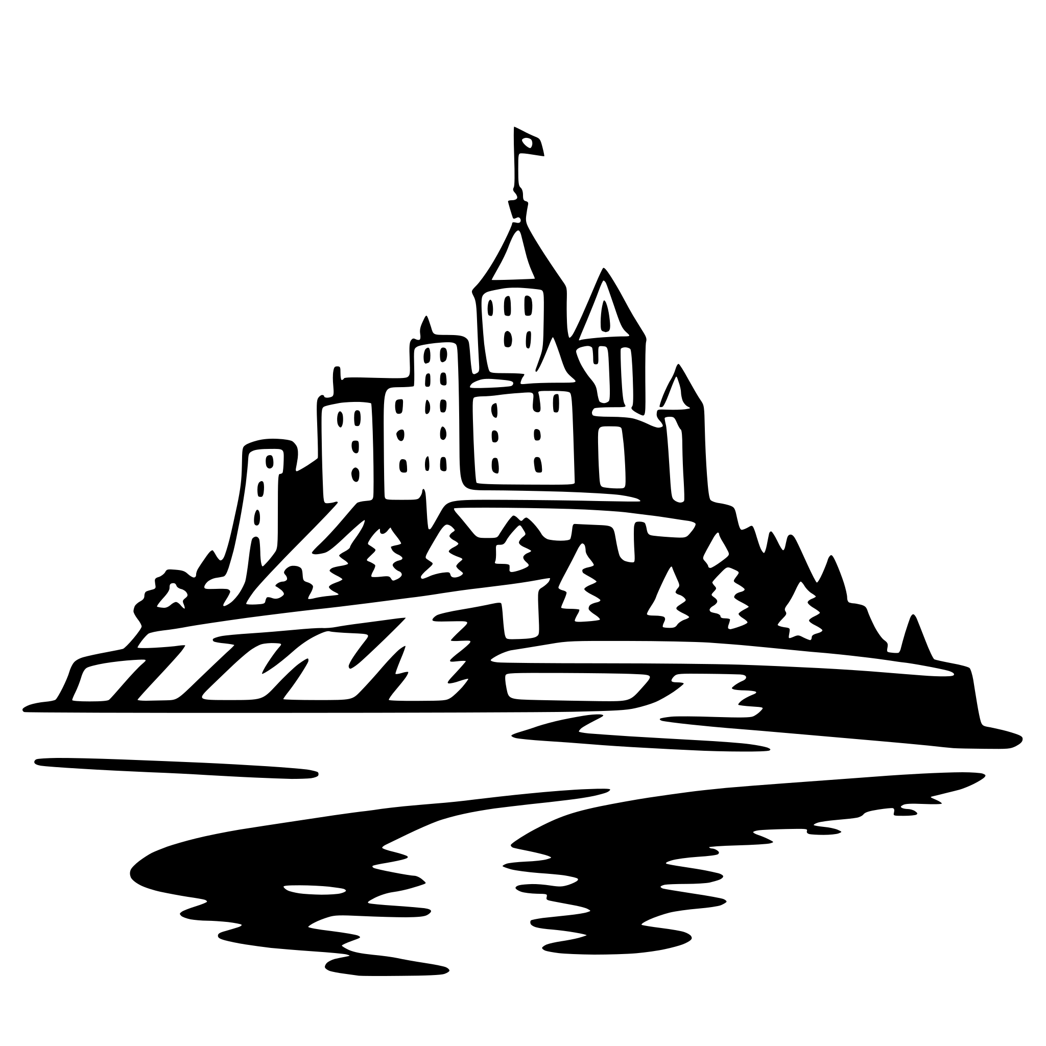 AI-generated SVG of a mont saint-michel