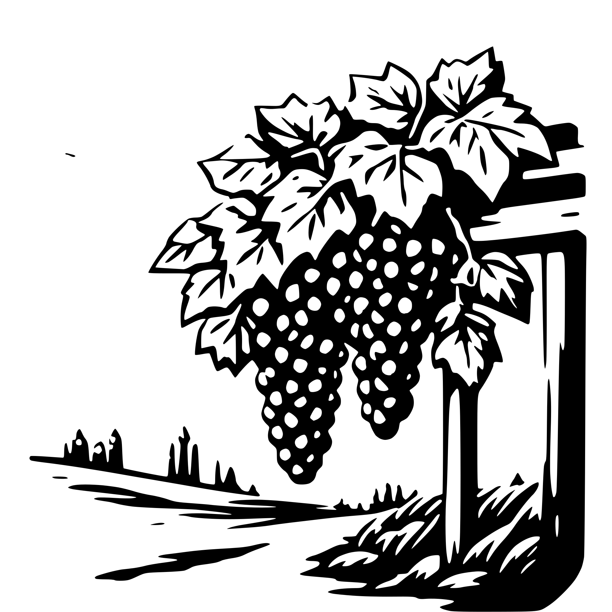 AI-generated SVG of a grape vines