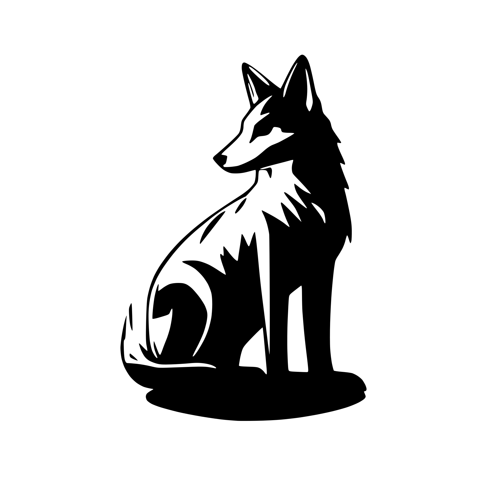 AI-generated SVG of 'Coyote'