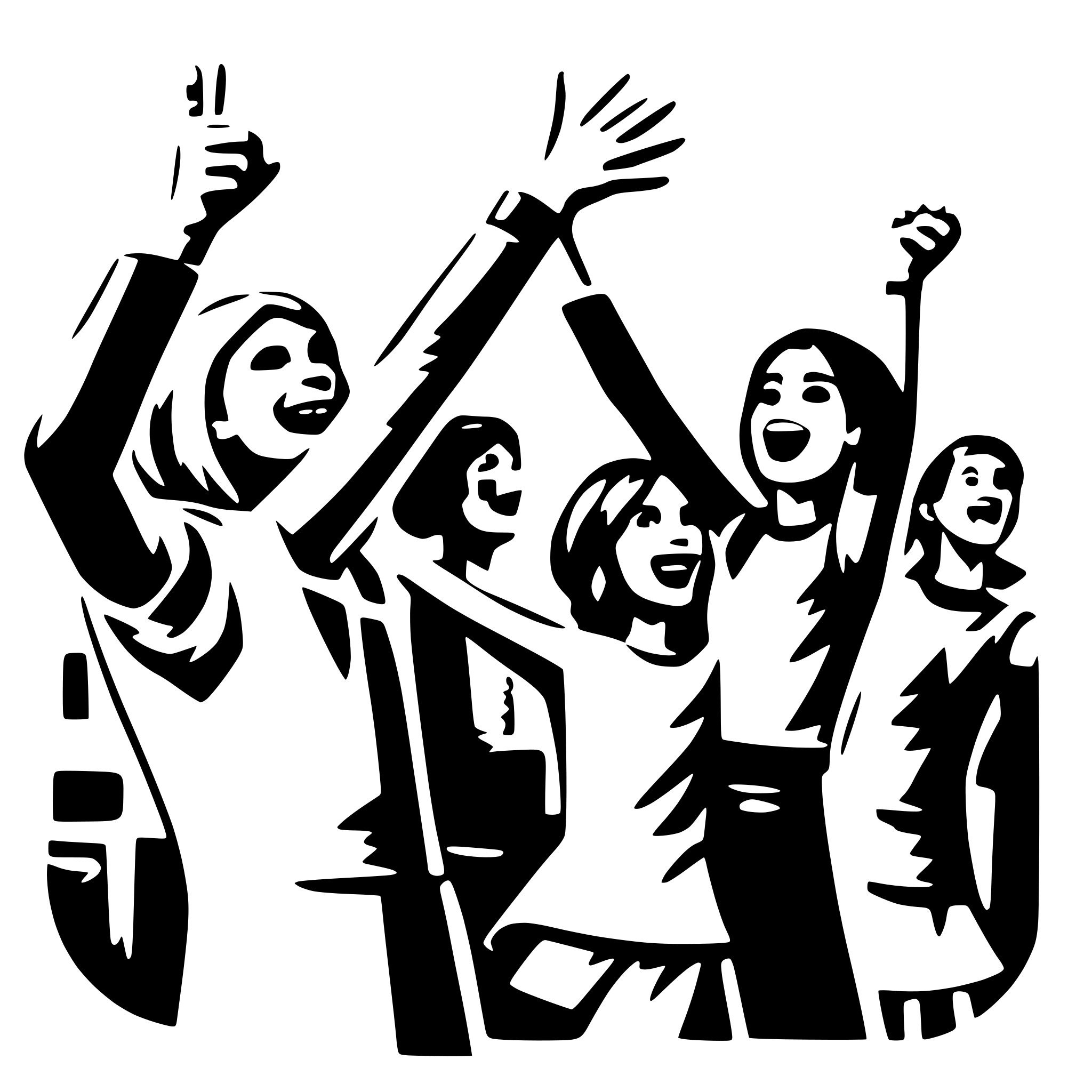 AI-generated SVG of a people cheering