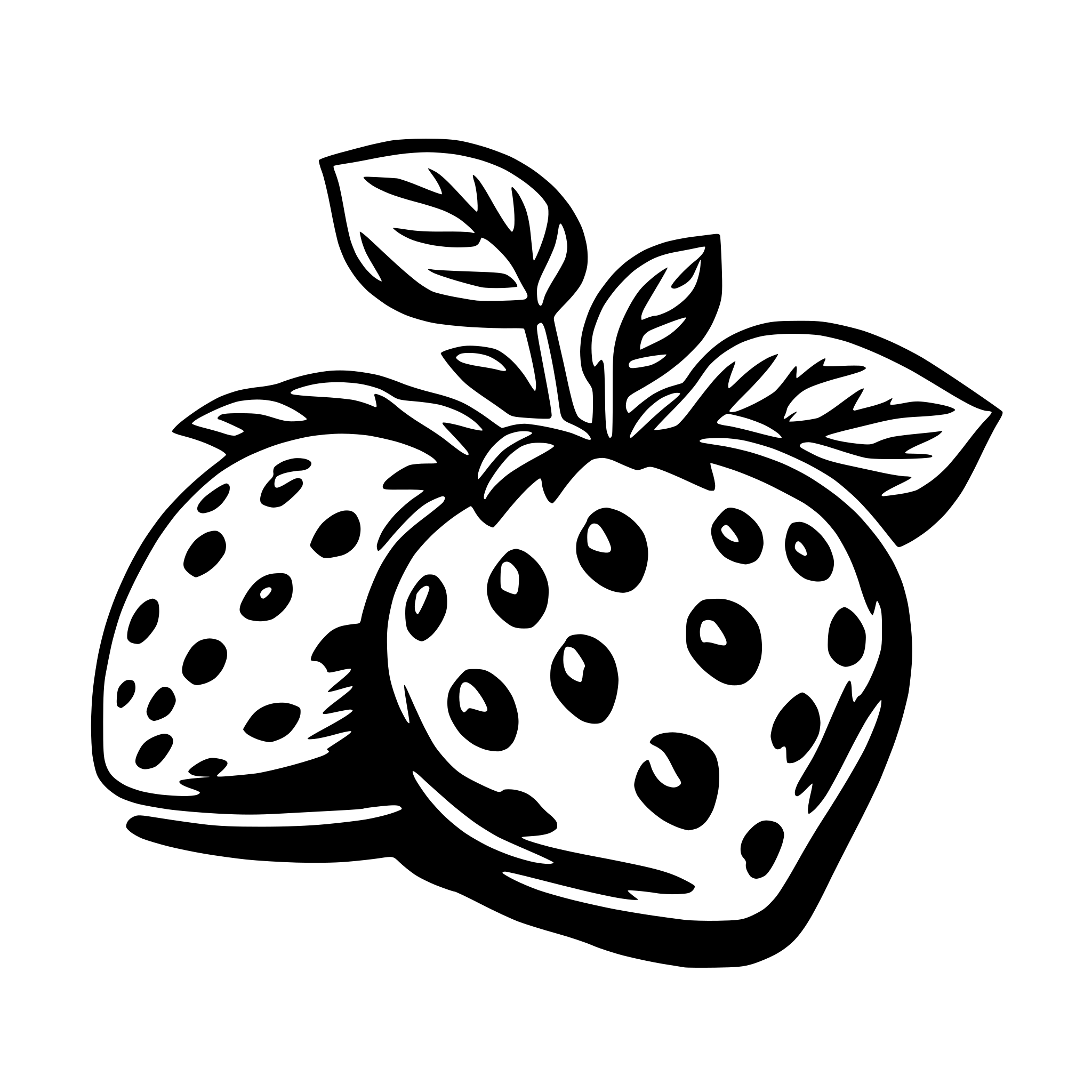 AI-generated SVG of 'cute simple strawberry vector'