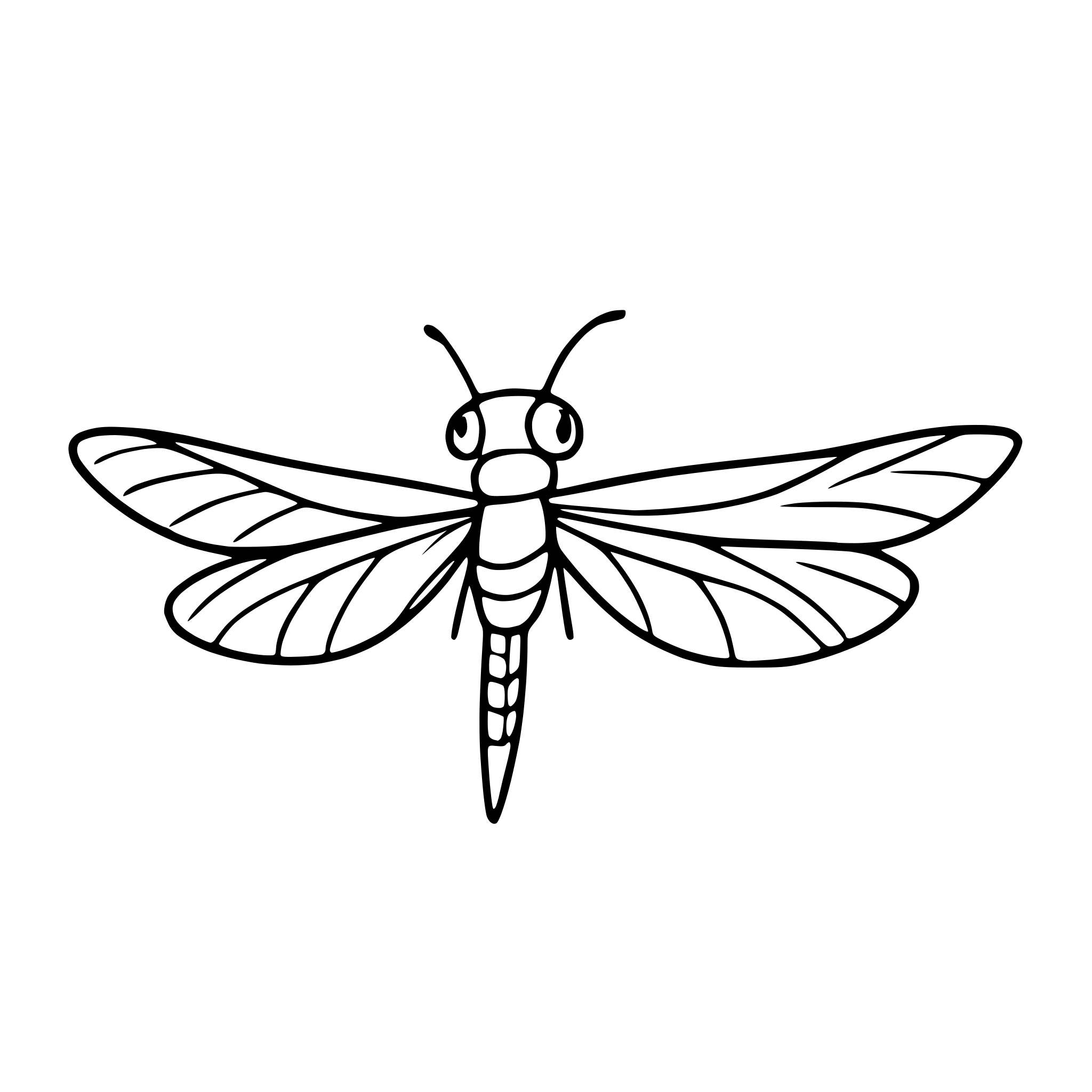 AI-generated SVG of 'dragonfly with delicate wings'