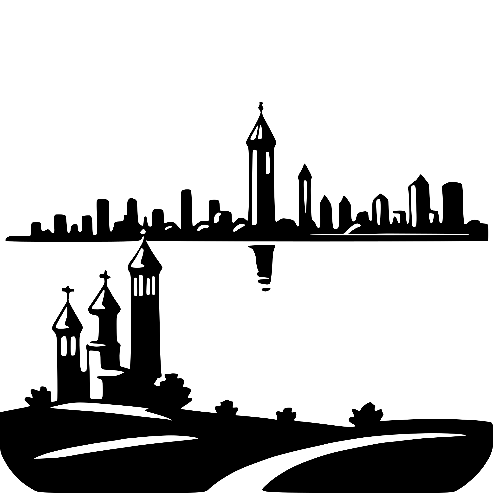 AI-generated SVG of a romantic skyline