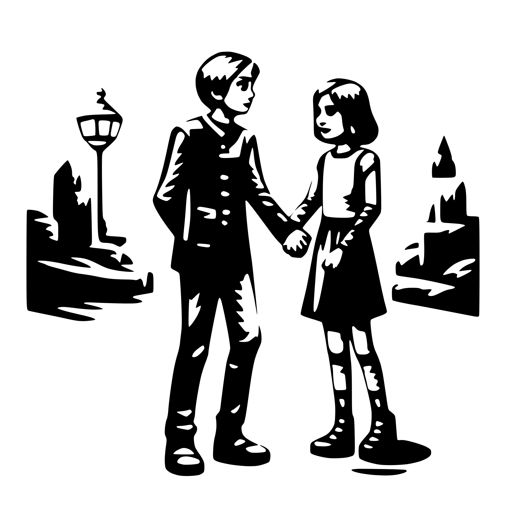 AI-generated SVG of a saying goodbye
