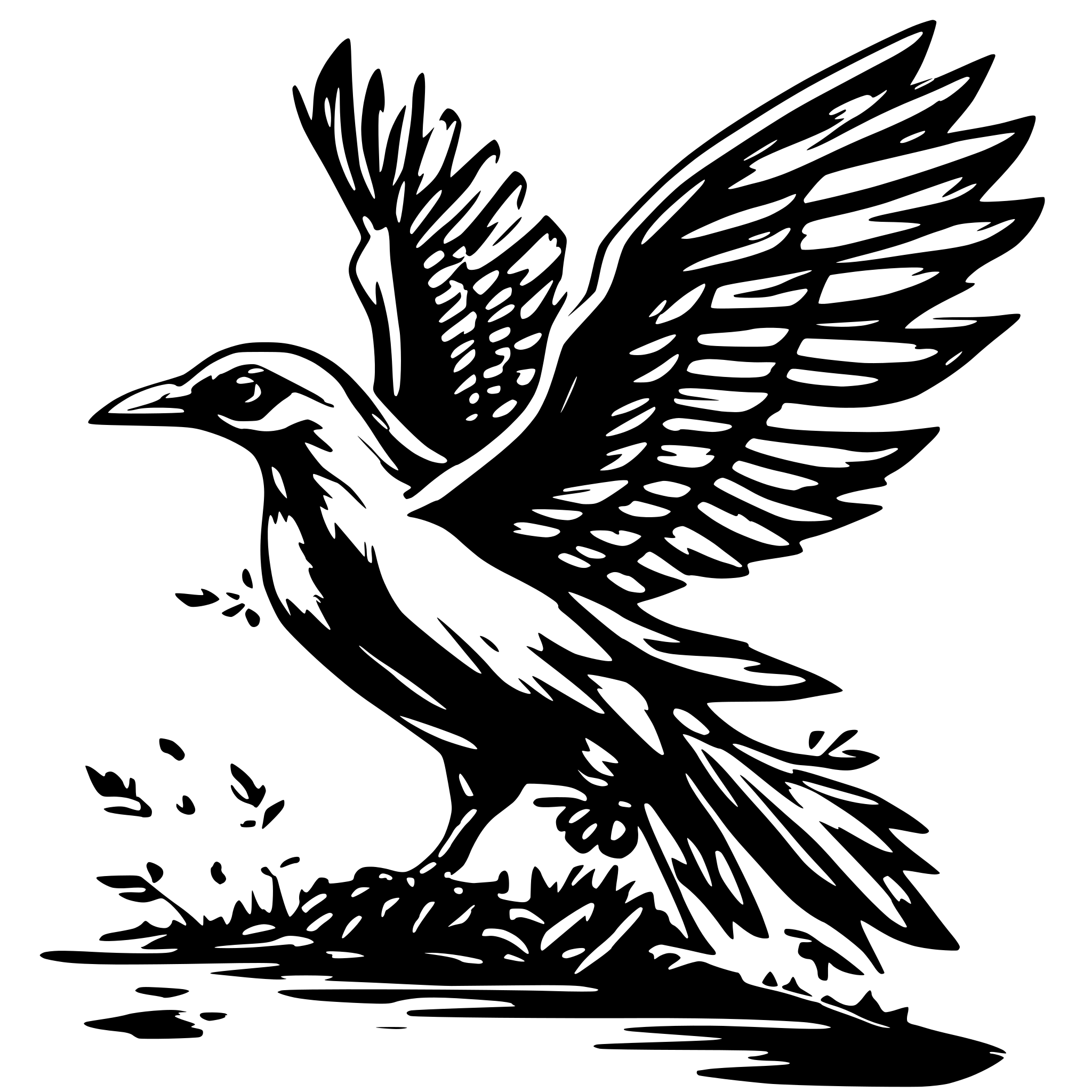 AI-generated SVG of a create flying bird bundle svg