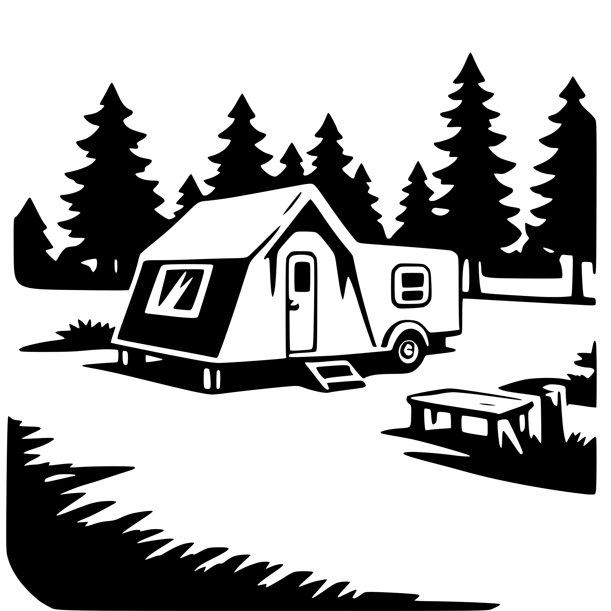 AI-generated SVG of a campground