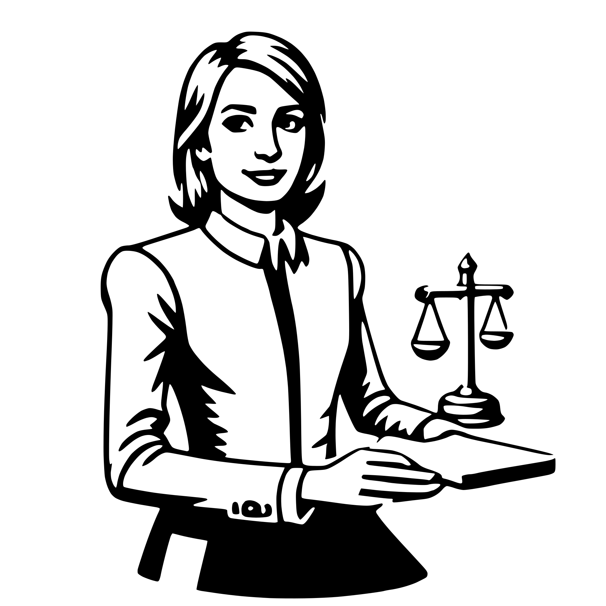 AI-generated SVG of a paralegal