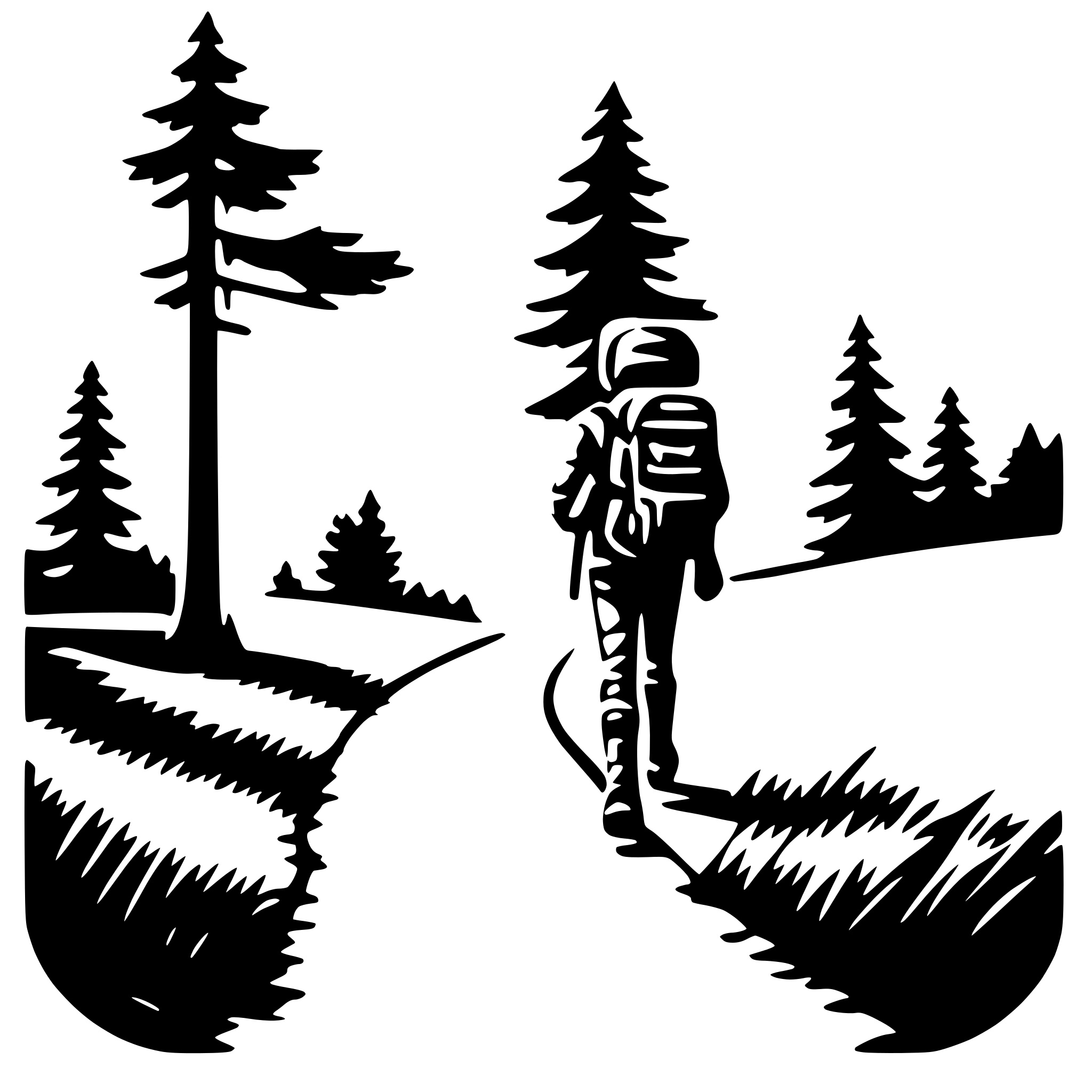 AI-generated SVG of a hiker's paradise