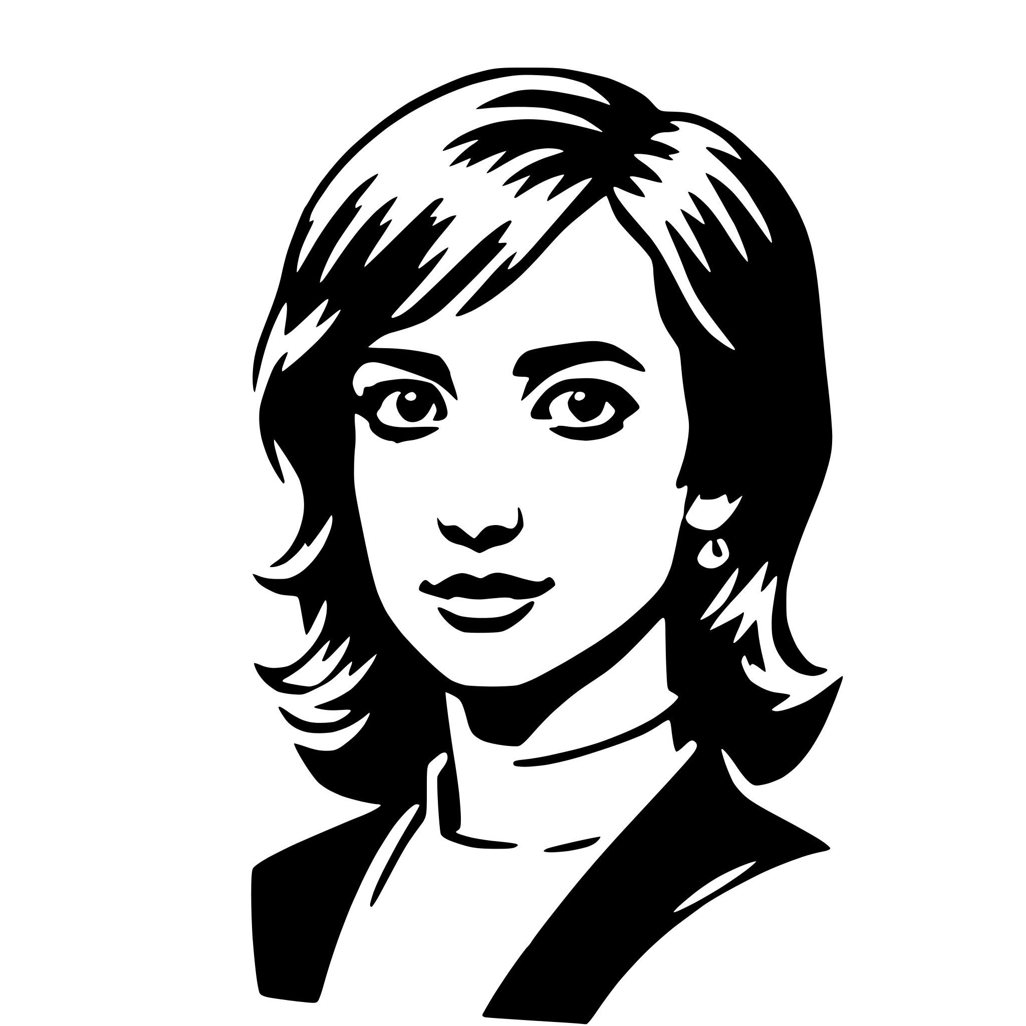 AI-generated SVG of a portrait