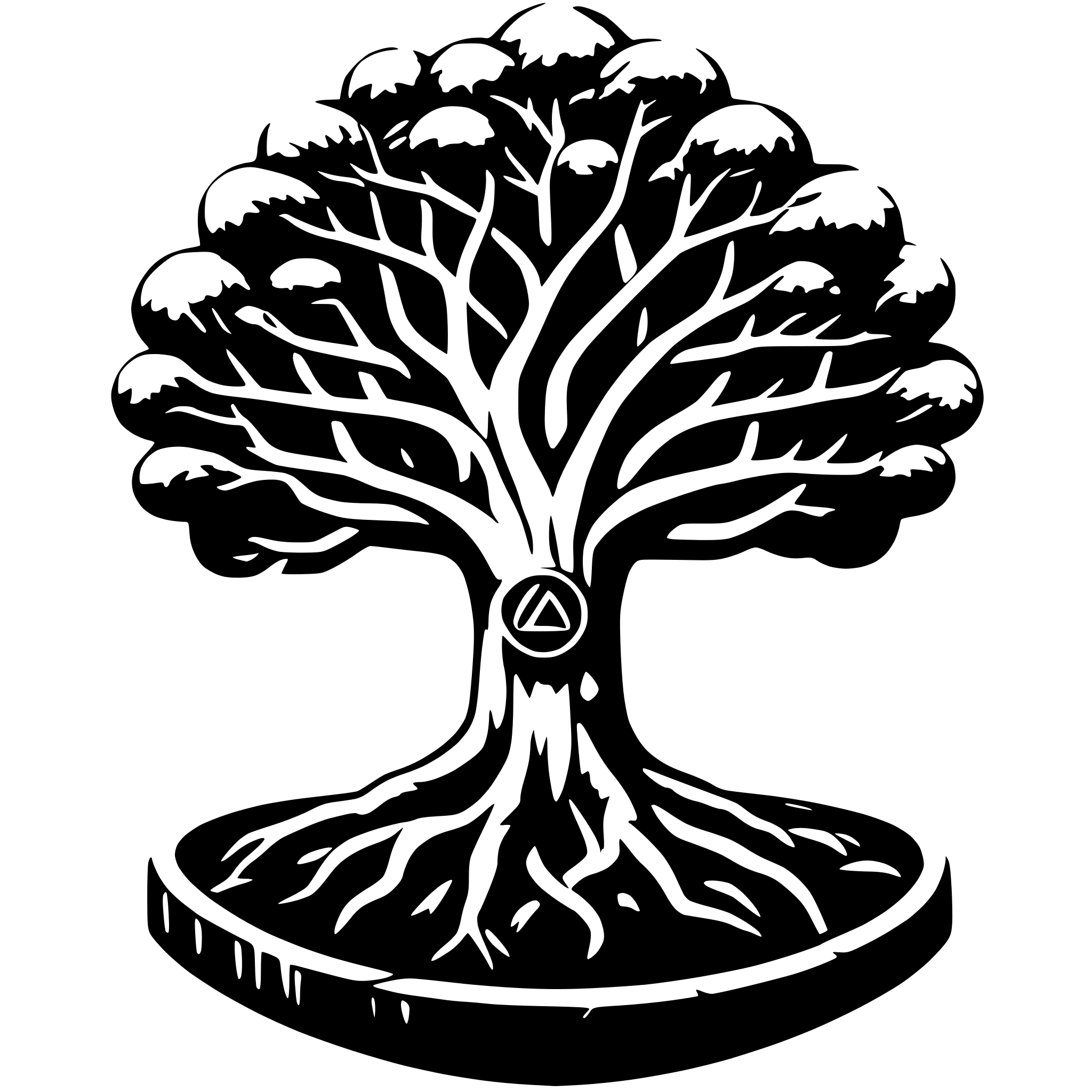 AI-generated SVG of a yggdrasil