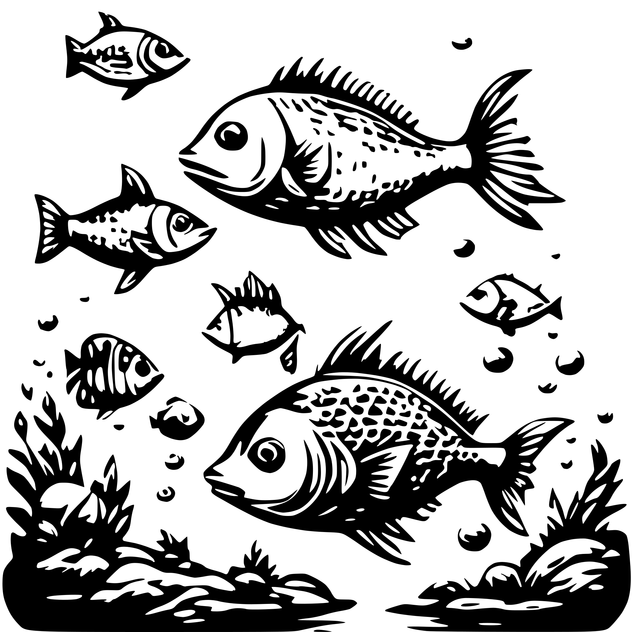 AI-generated SVG of 'fishes'