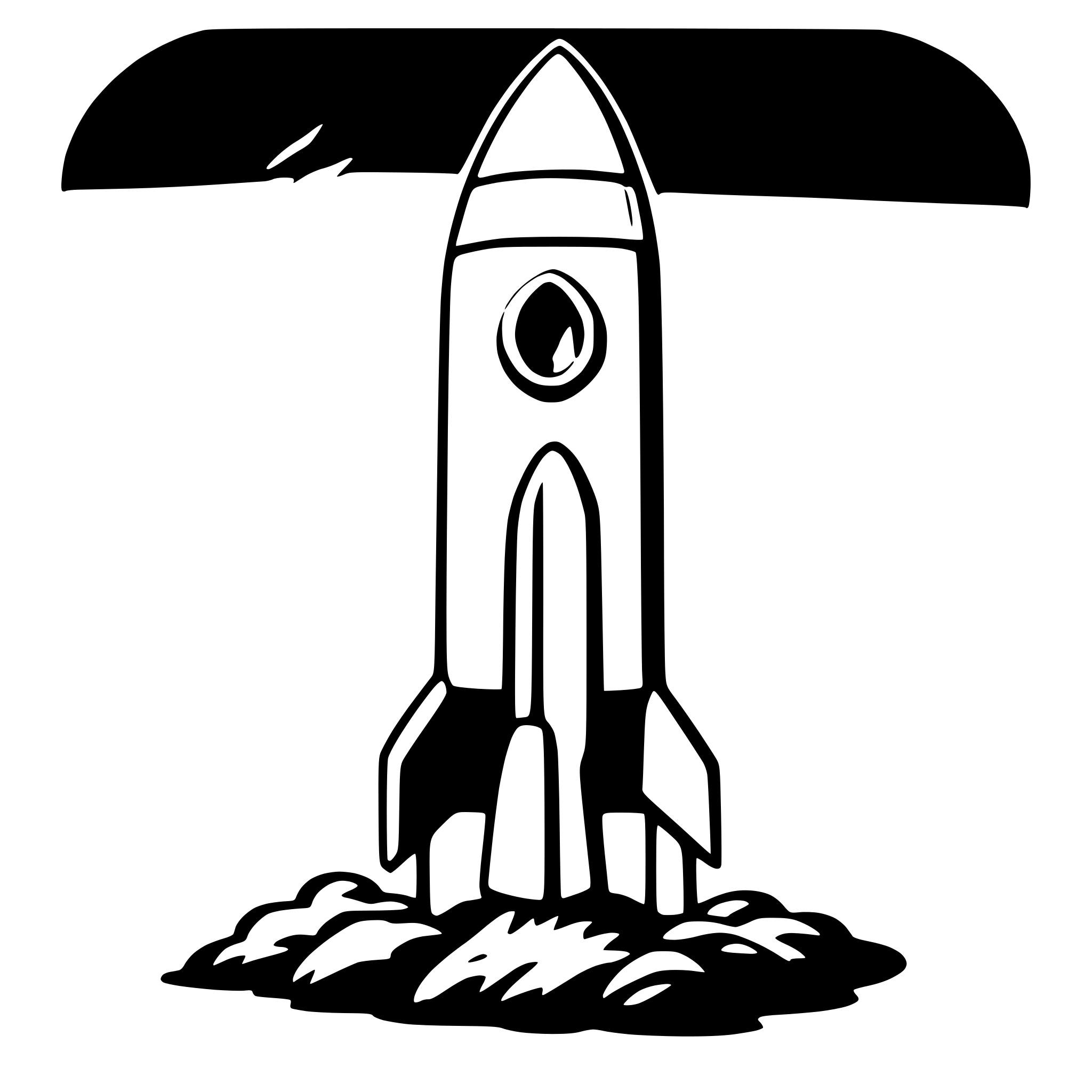 AI-generated SVG of a rocket