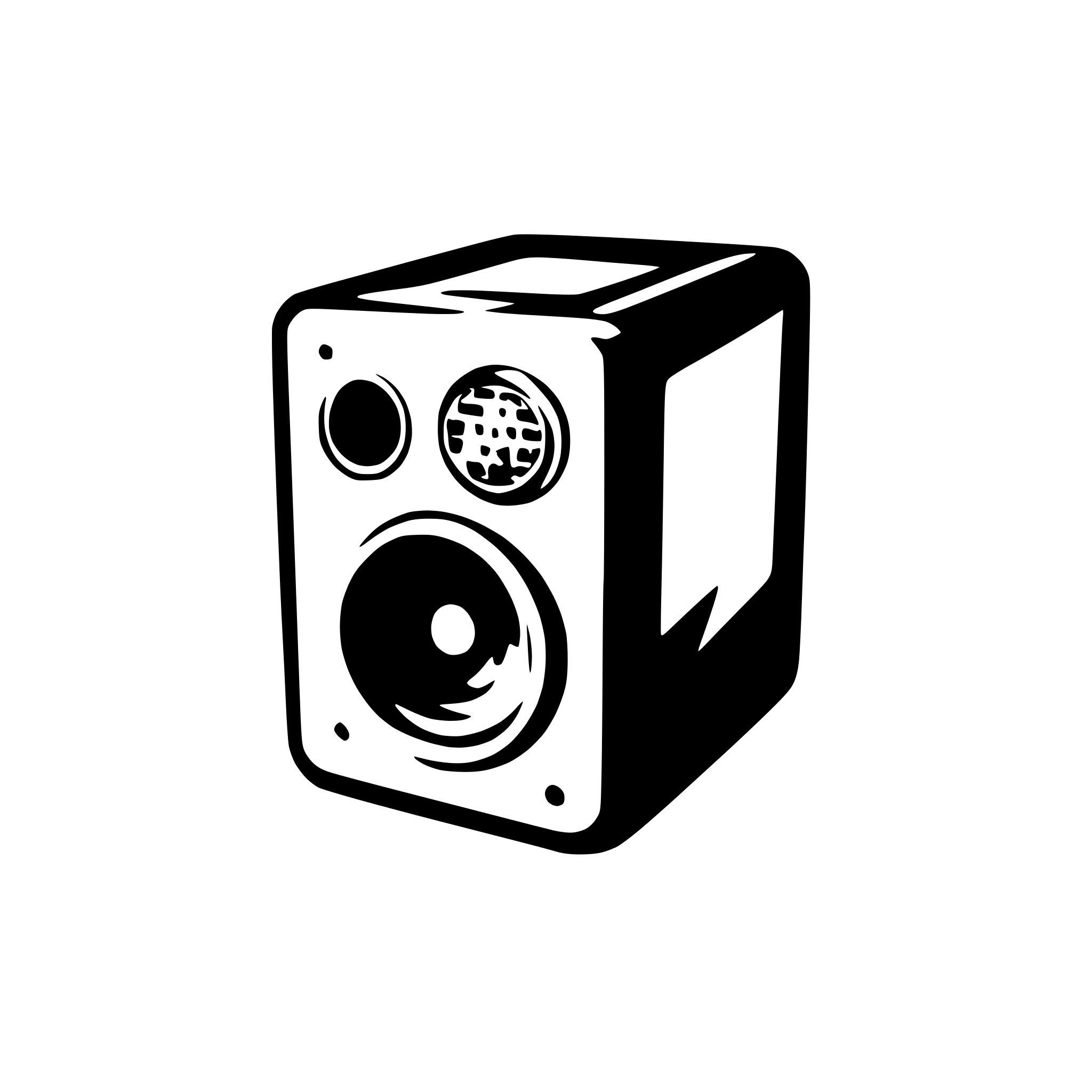 AI-generated SVG of a audio speaker, minimalistic, icon