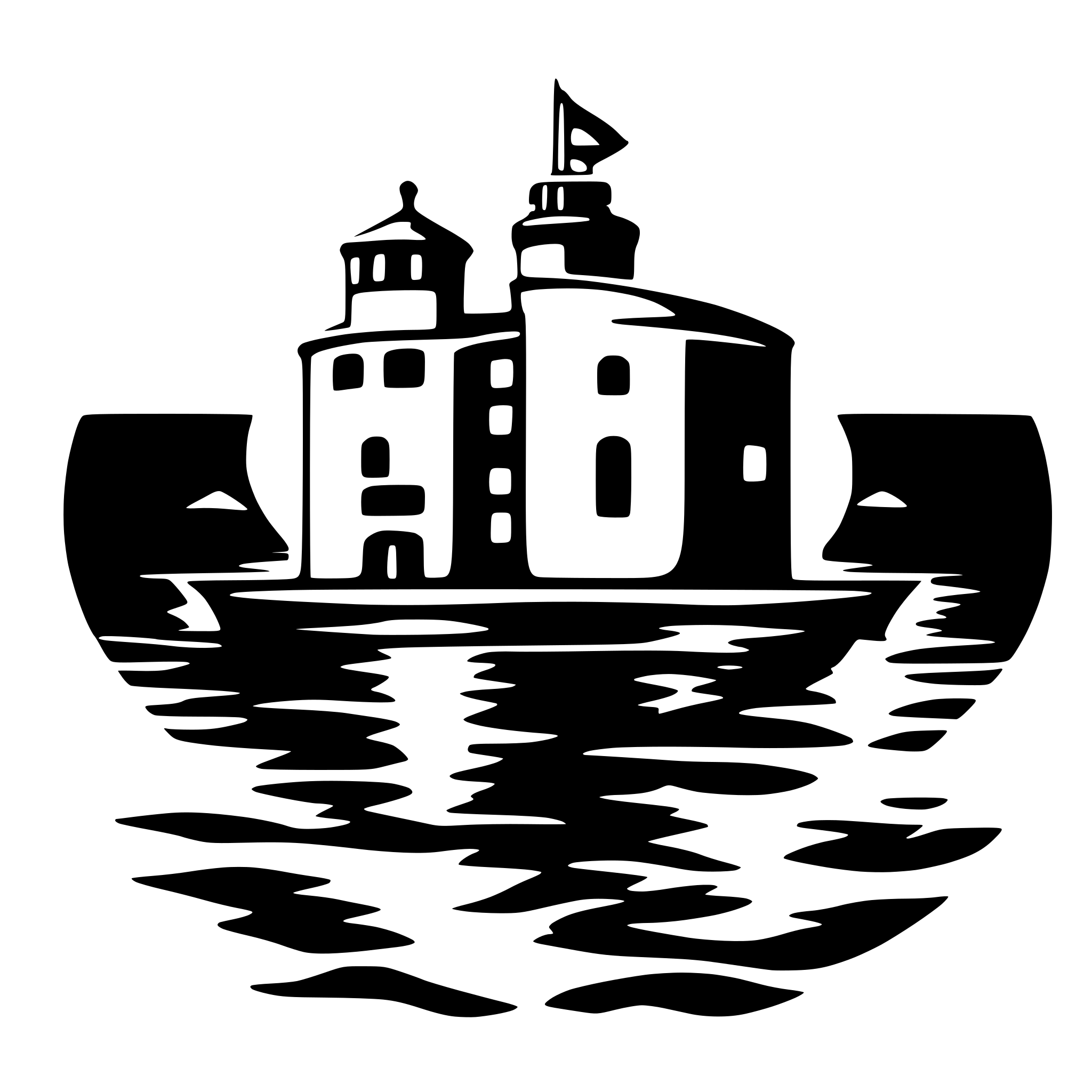 AI-generated SVG of a sea hub logo