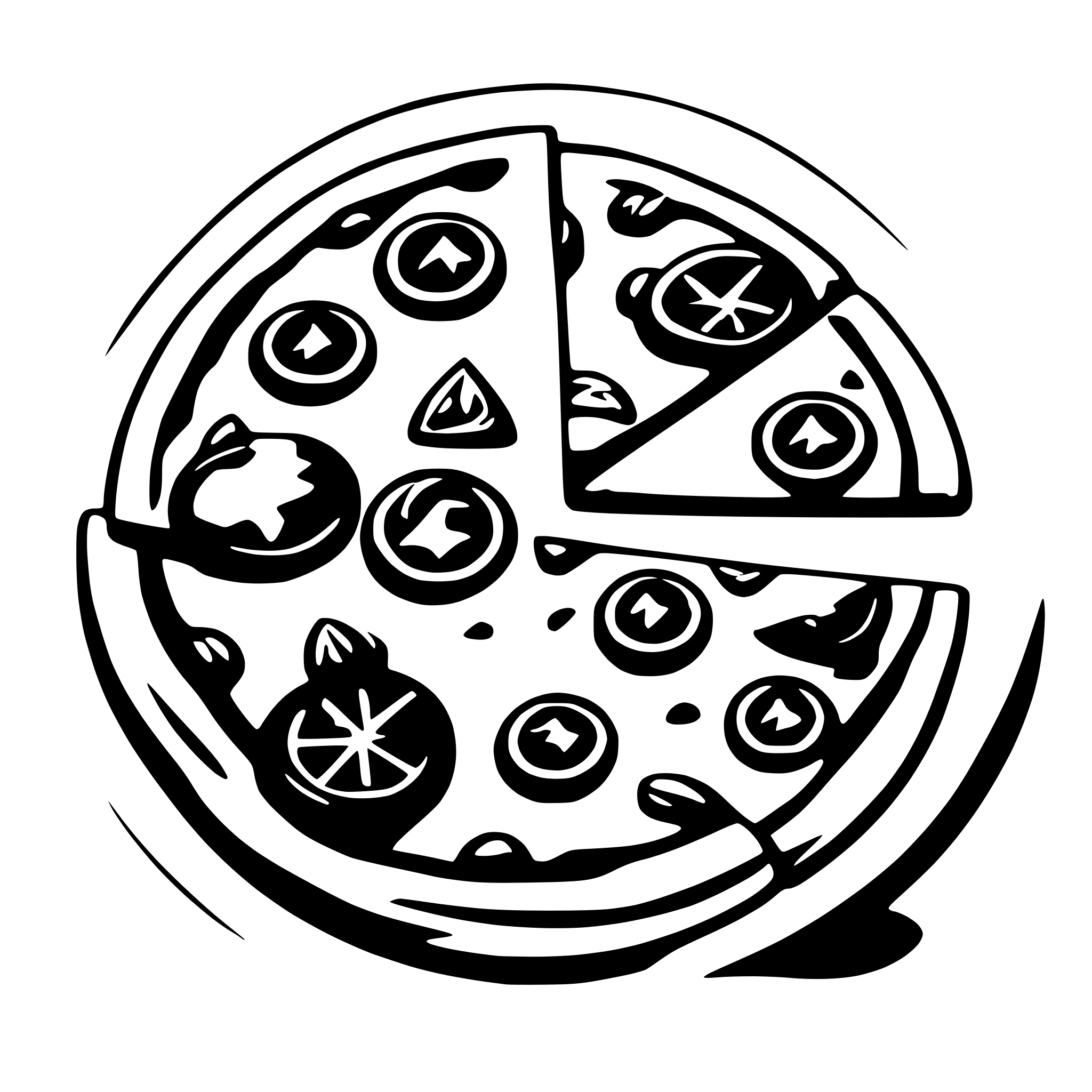 AI-generated SVG of 'pizza'