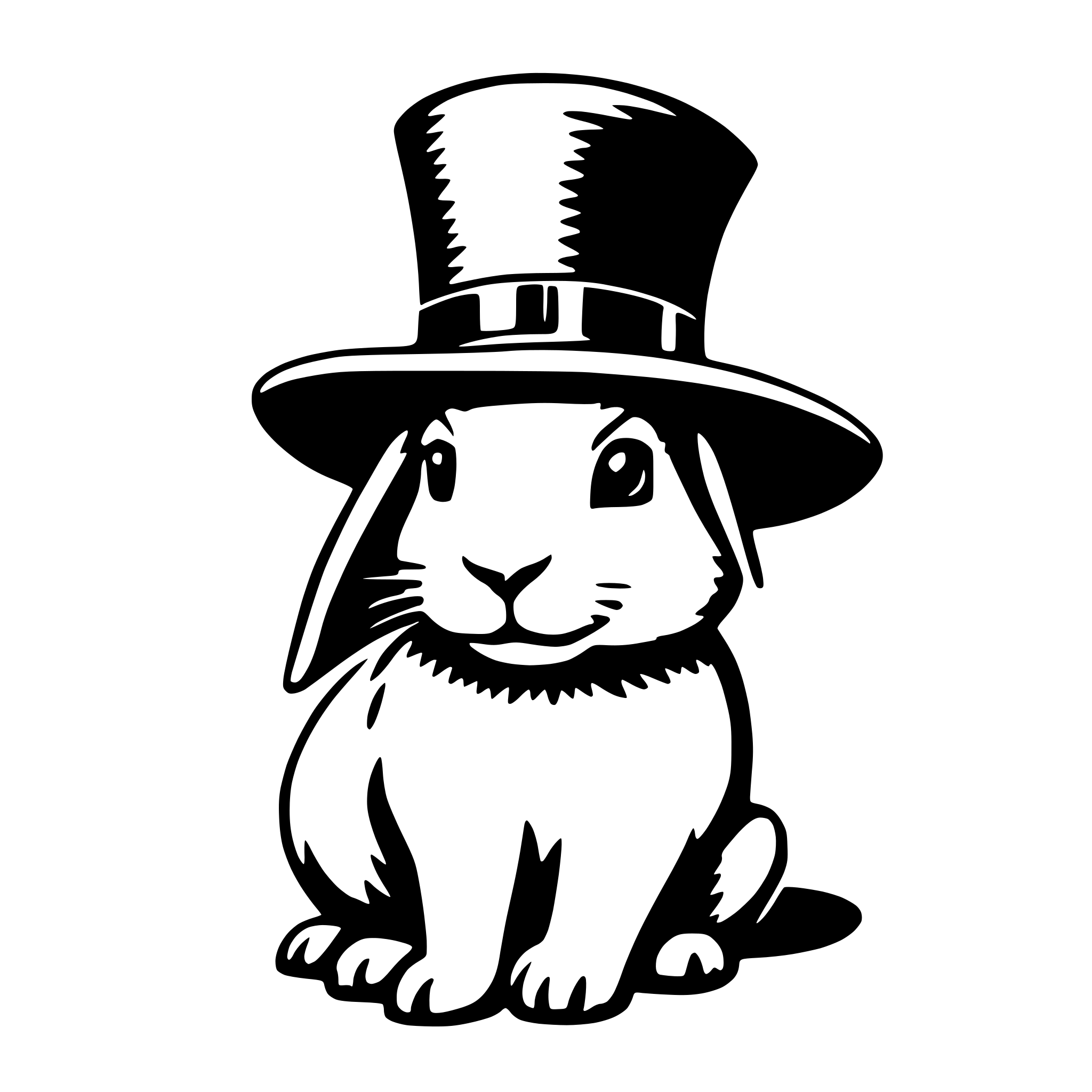 AI-generated SVG of 'rabbit in hat'