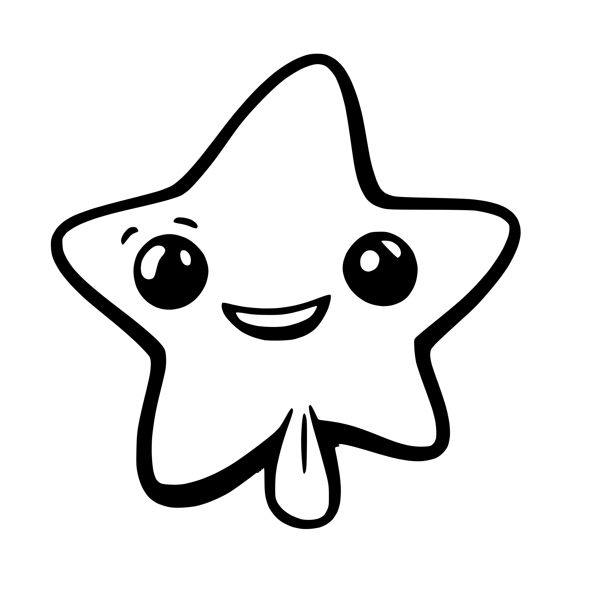 AI-generated SVG of a starfish smile