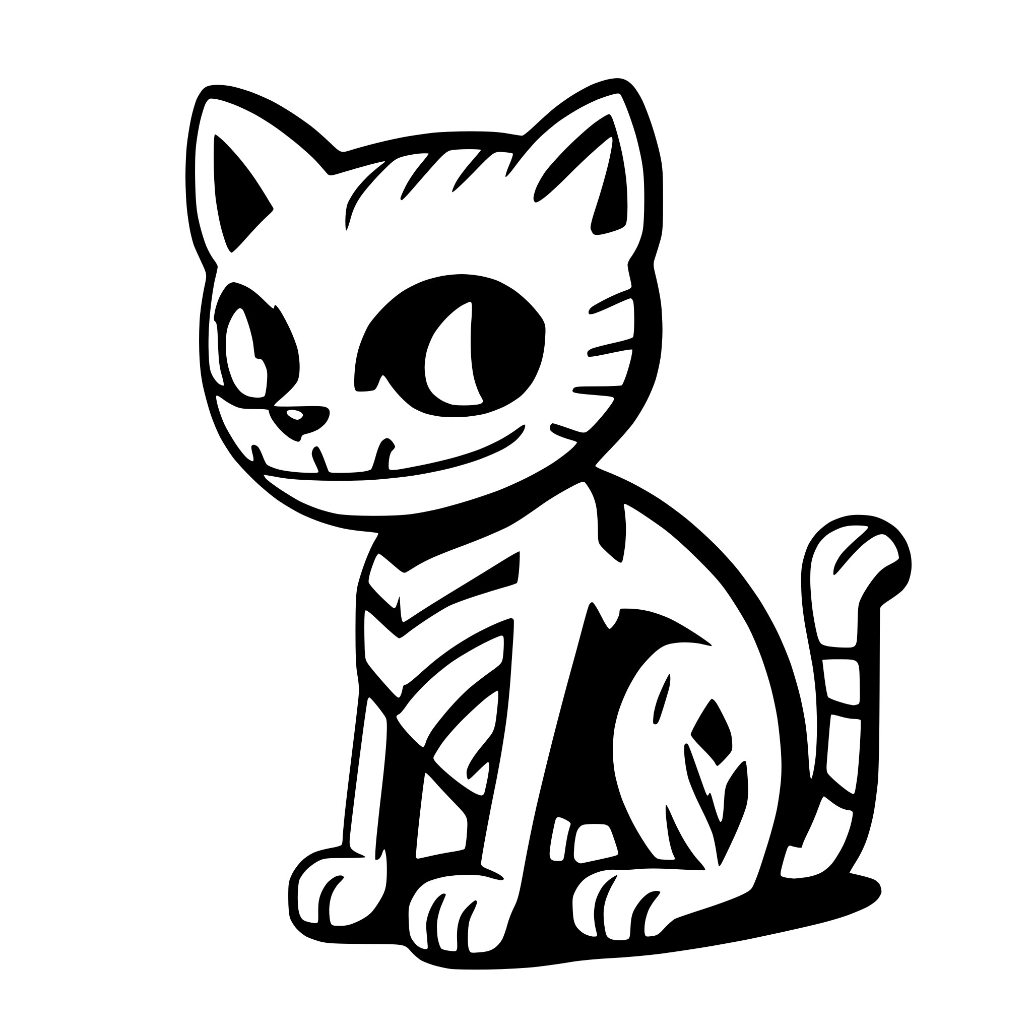 AI-generated SVG of a Generate a skeleton in the shape of a cat.