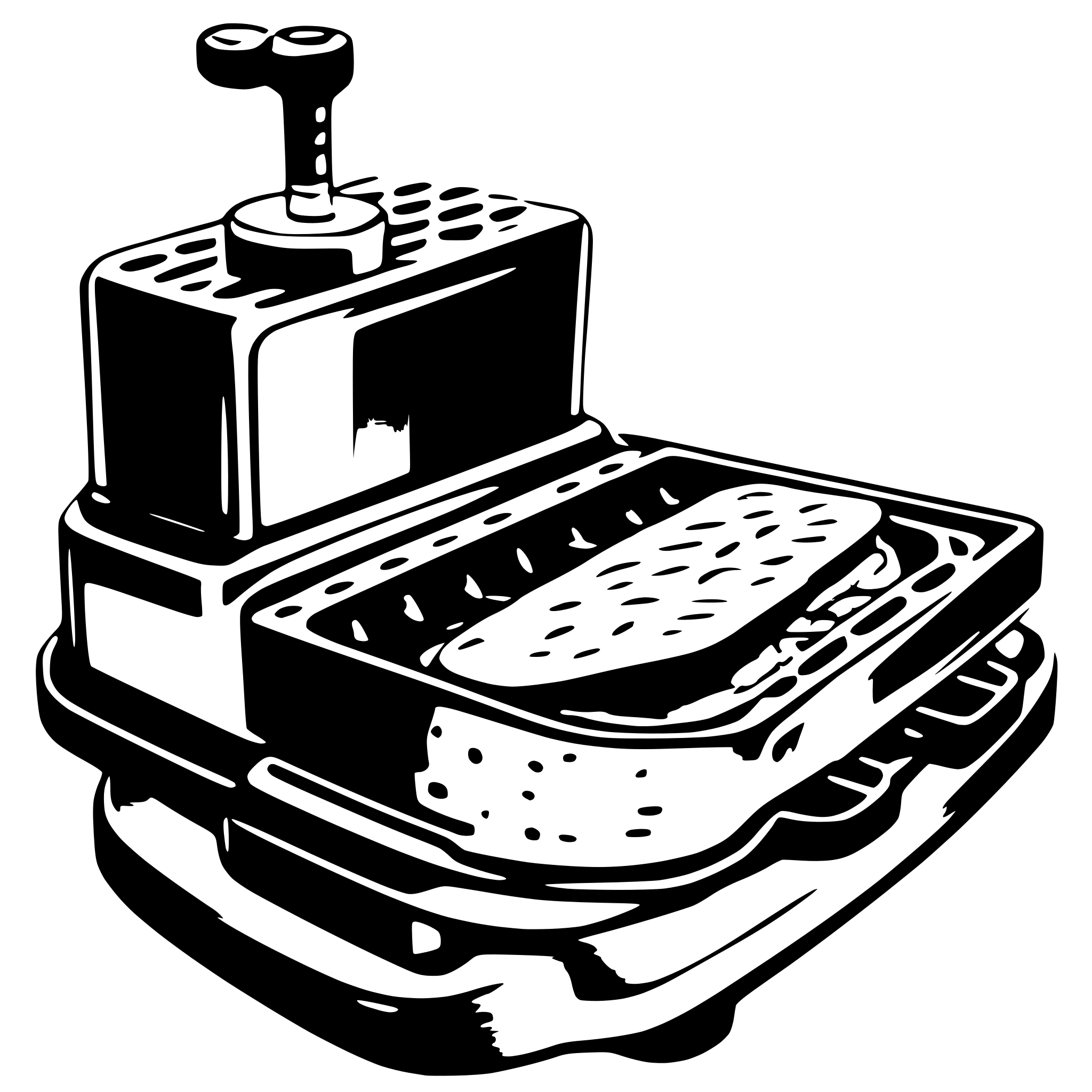AI-generated SVG of 'generate a raclette pan'