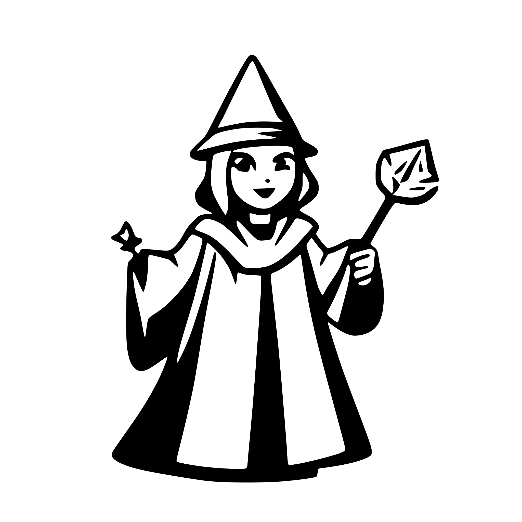 AI-generated SVG of 'wizard holding a magic wand'